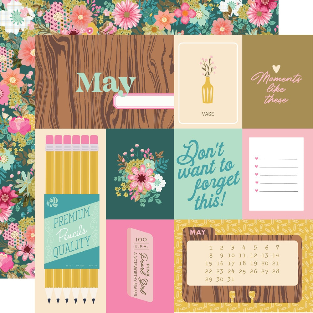 Noteworthy Double-Sided Cardstock 12"X12"-May