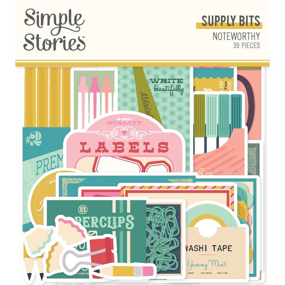 Noteworthy Bits & Pieces Die-Cuts 39/Pkg-Supply
