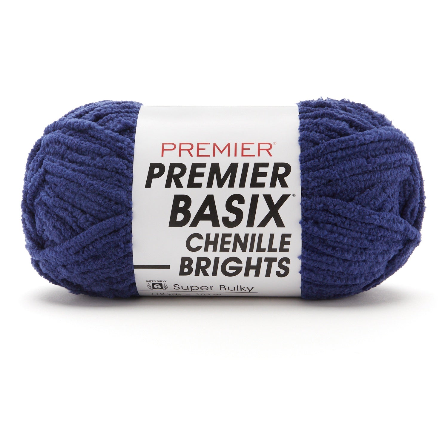 Premier Basix Chenille Brights Yarn-Navy