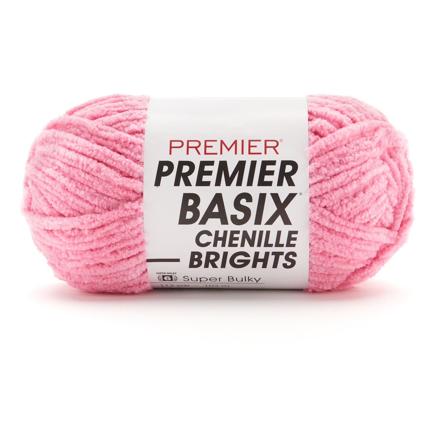 Premier Basix Chenille Brights Yarn-Bubblegum