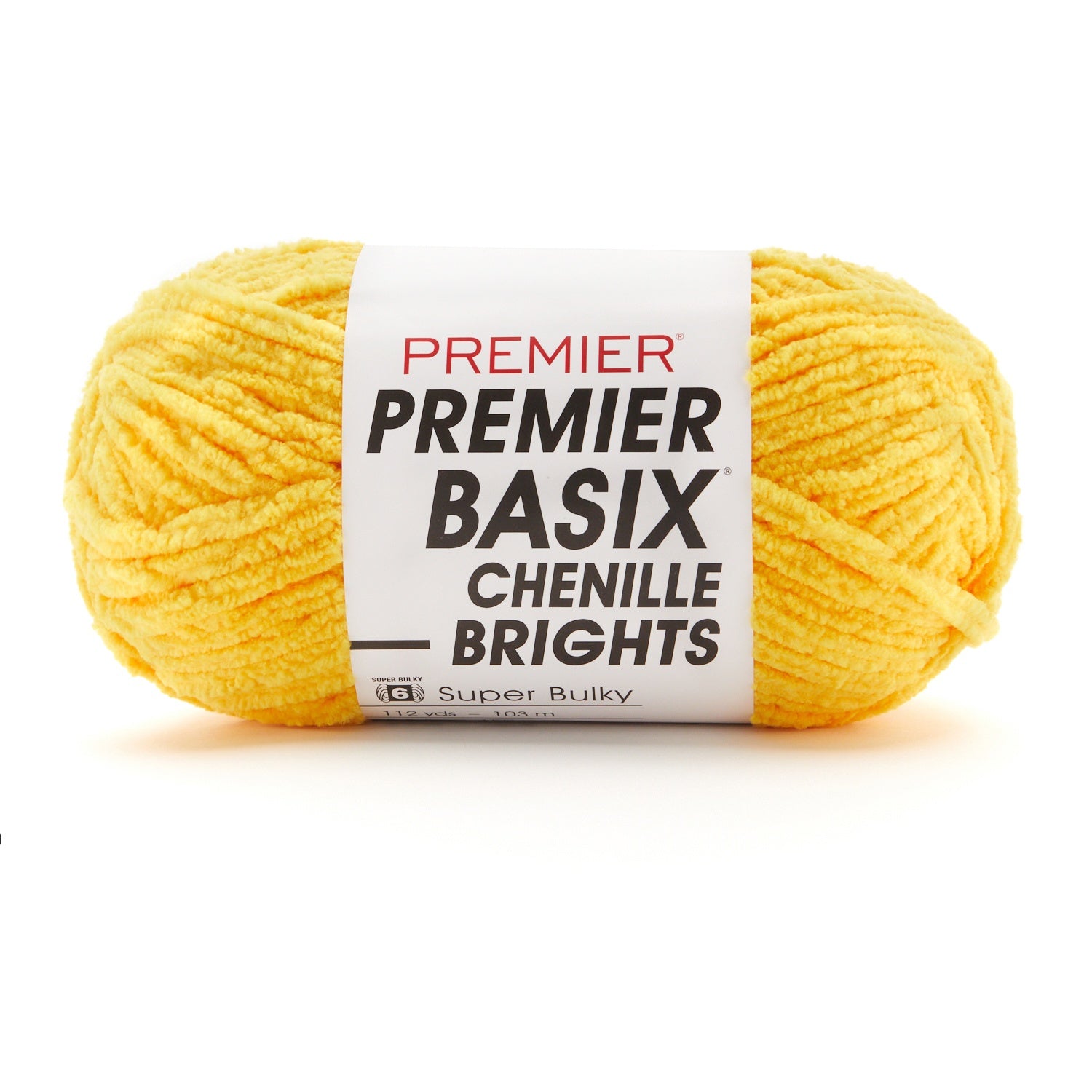 Premier Basix Chenille Brights Yarn-Lemon