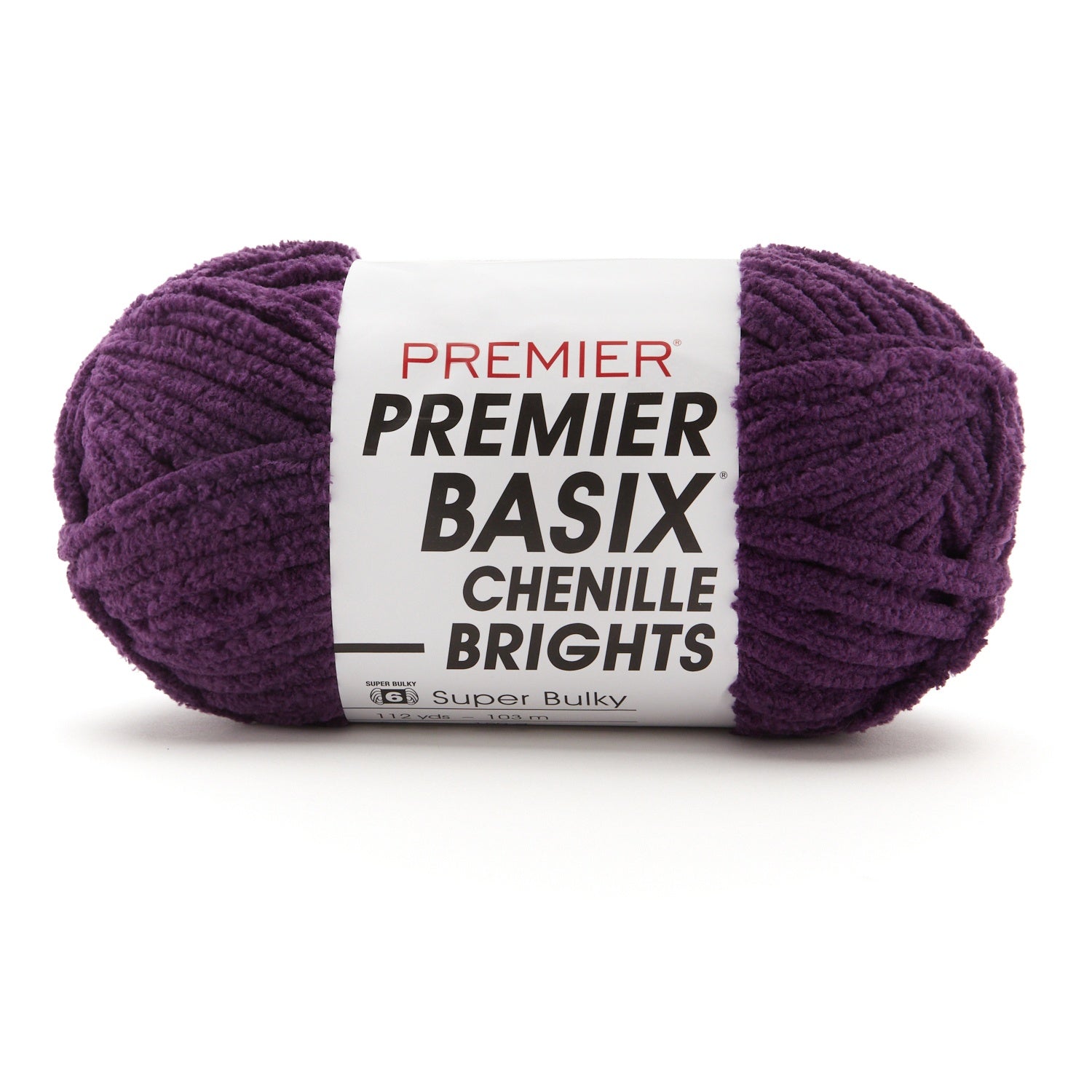 Premier Basix Chenille Brights Yarn-Eggplant