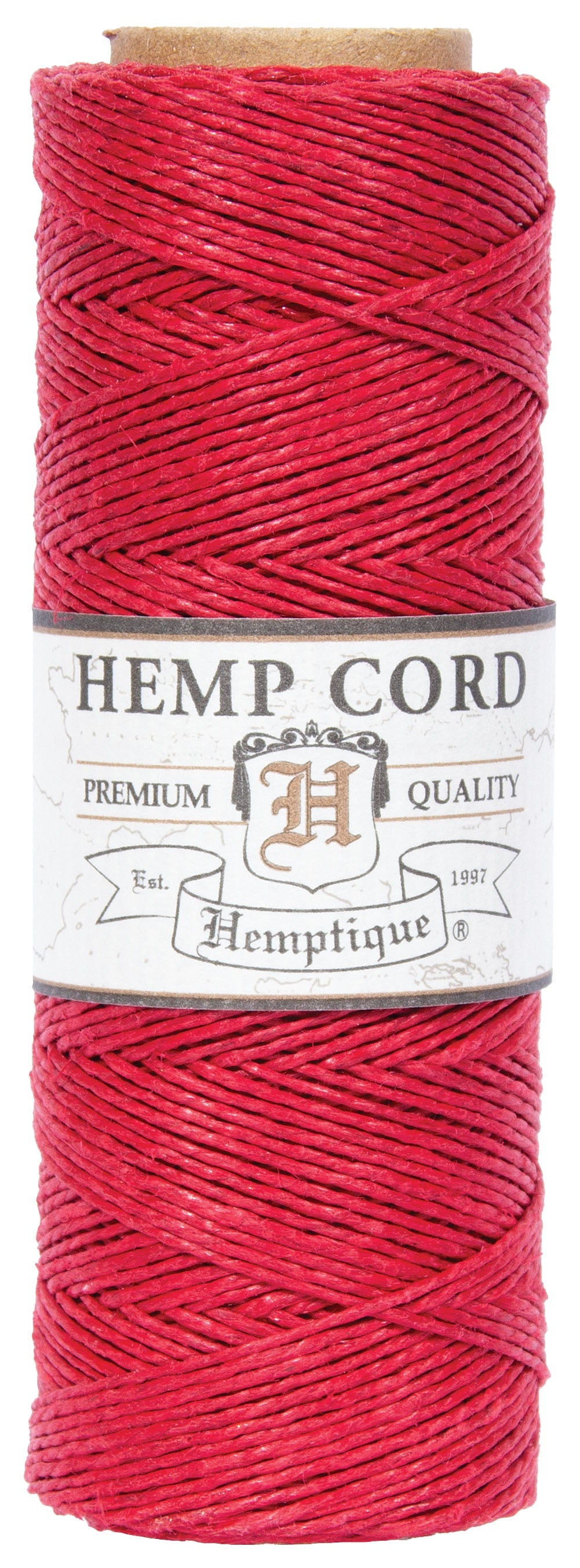 Hemptique Hemp Cord Spool 10lb 205'-Red