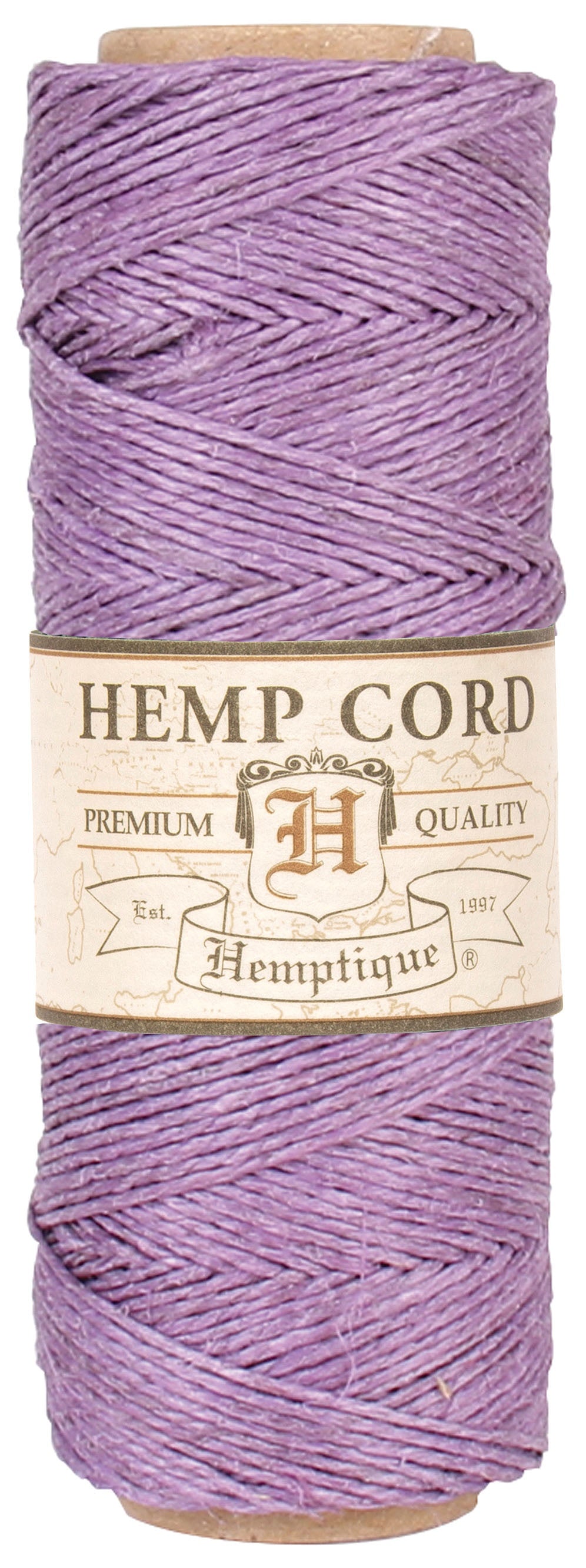 Hemptique Hemp Cord Spool 10lb 205'-Lavender