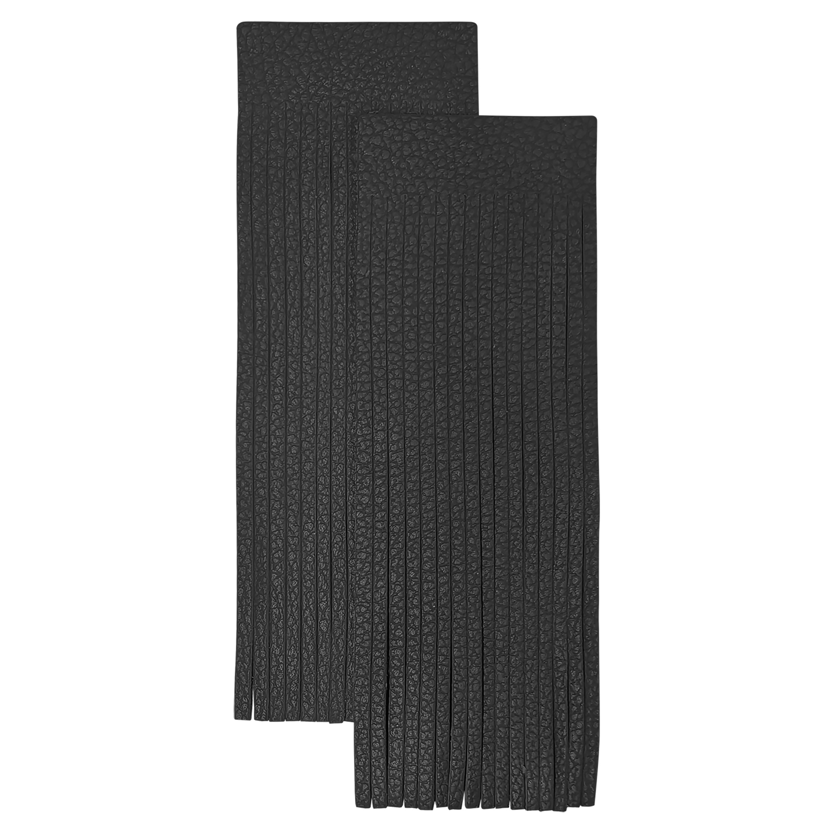 Realeather(R) Crafts Deerskin Fringe 2"X6" 2/Pkg-Black
