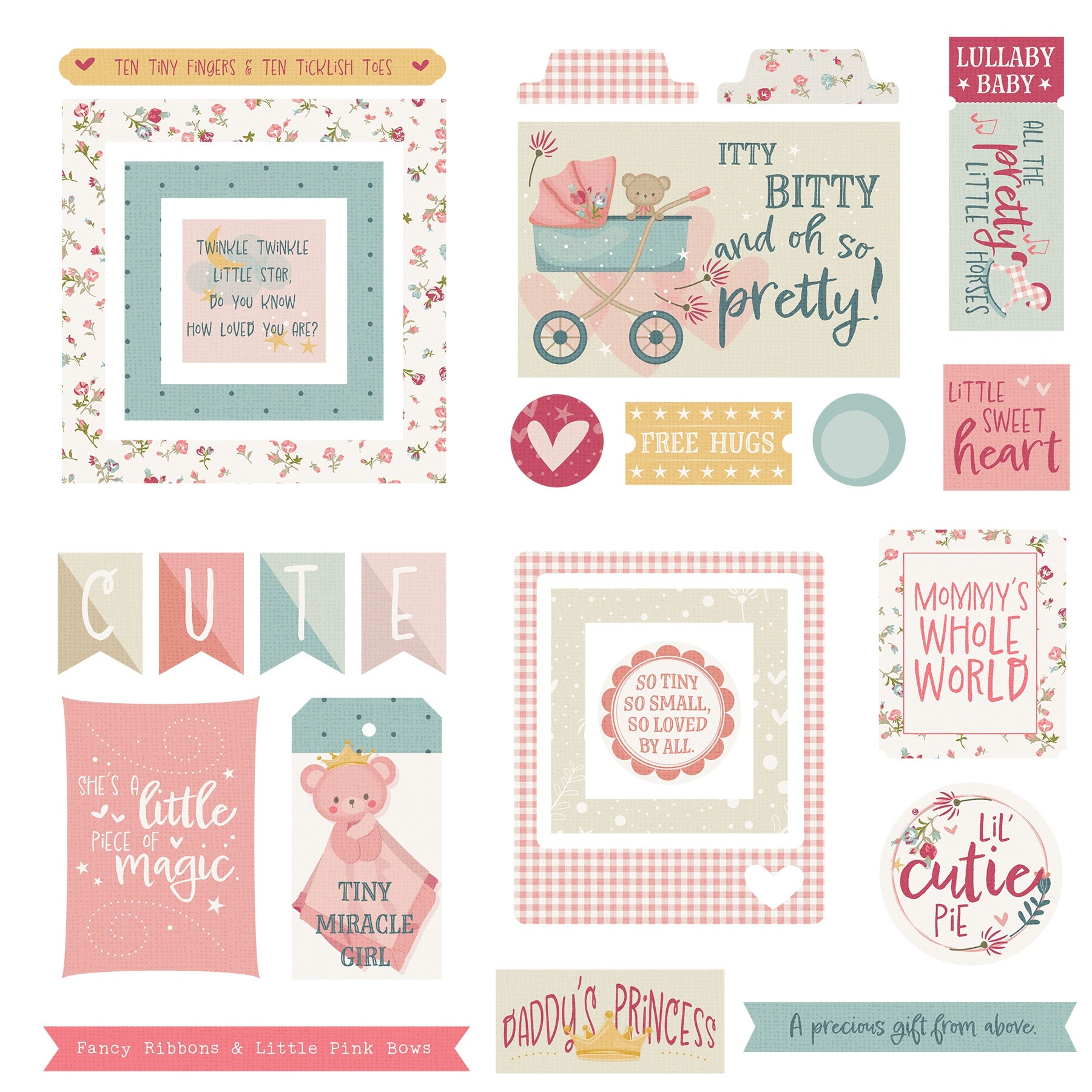Sweet Little Princess Ephemera Cardstock Die-Cuts