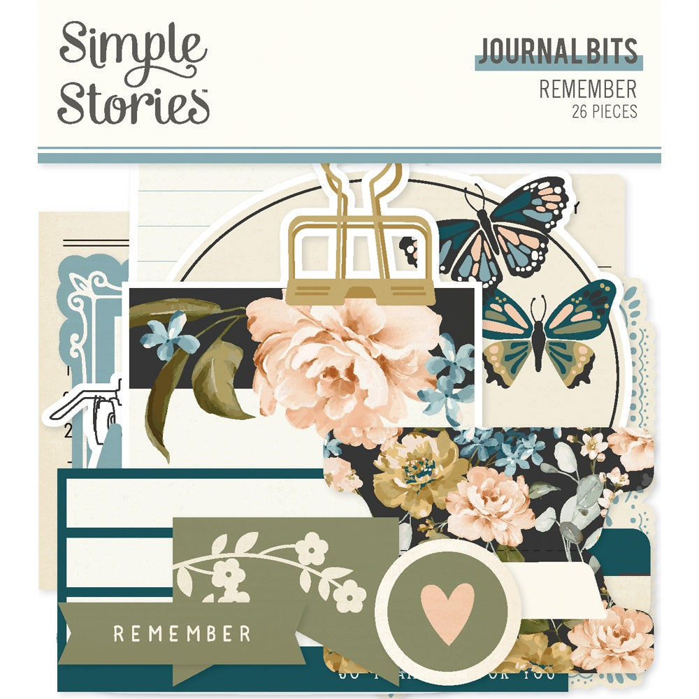 Remember Bits & Pieces Die-Cuts 26/Pkg-Journal