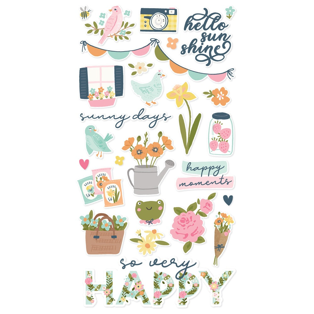 Fresh Air Chipboard Stickers 6"X12"