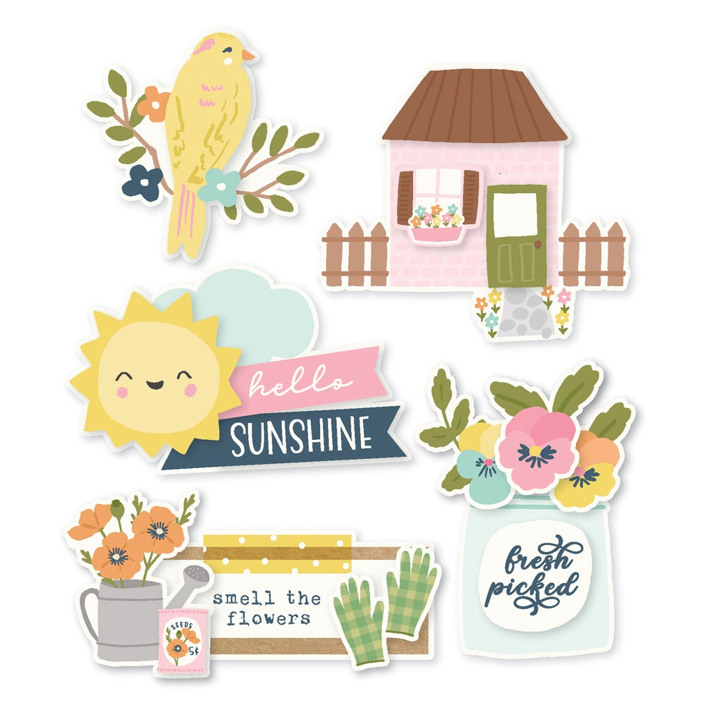 Fresh Air Layered Chipboard Die-Cuts