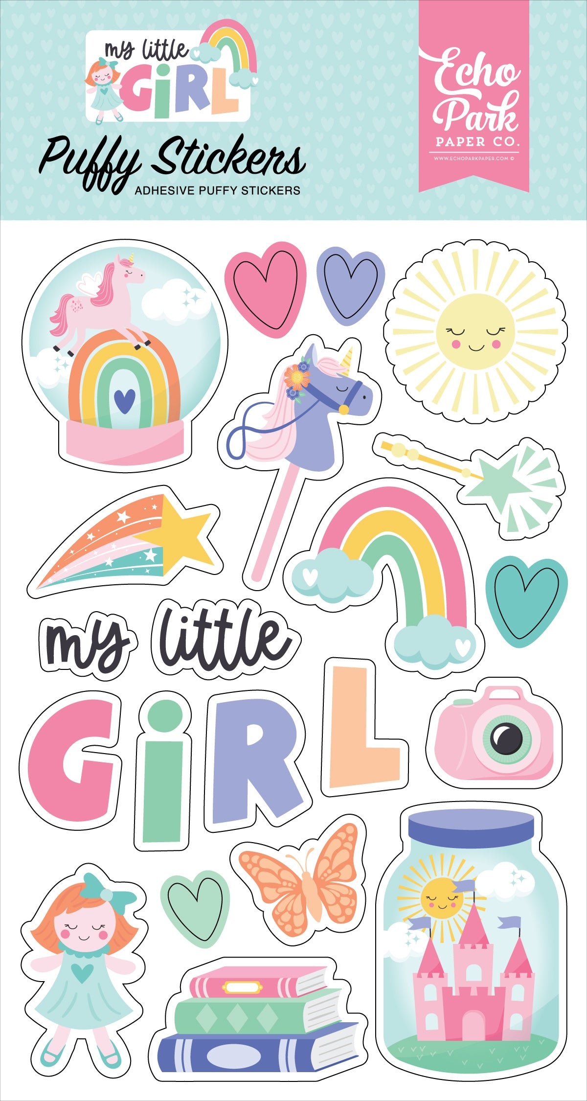 Echo Park Puffy Stickers-My Little Girl