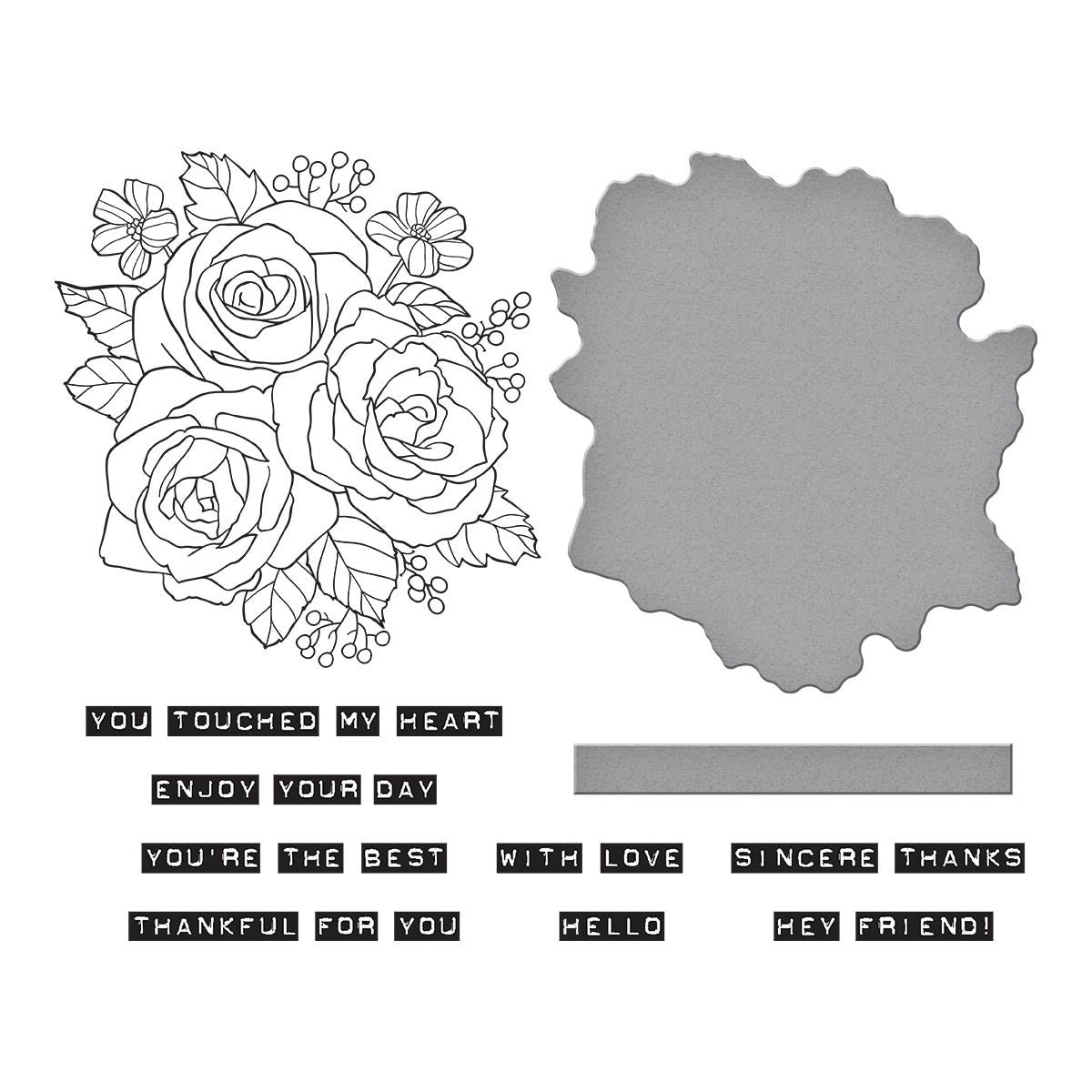 Spellbinders Stamp And Die Bundle From The Garden Collection-Garden Party