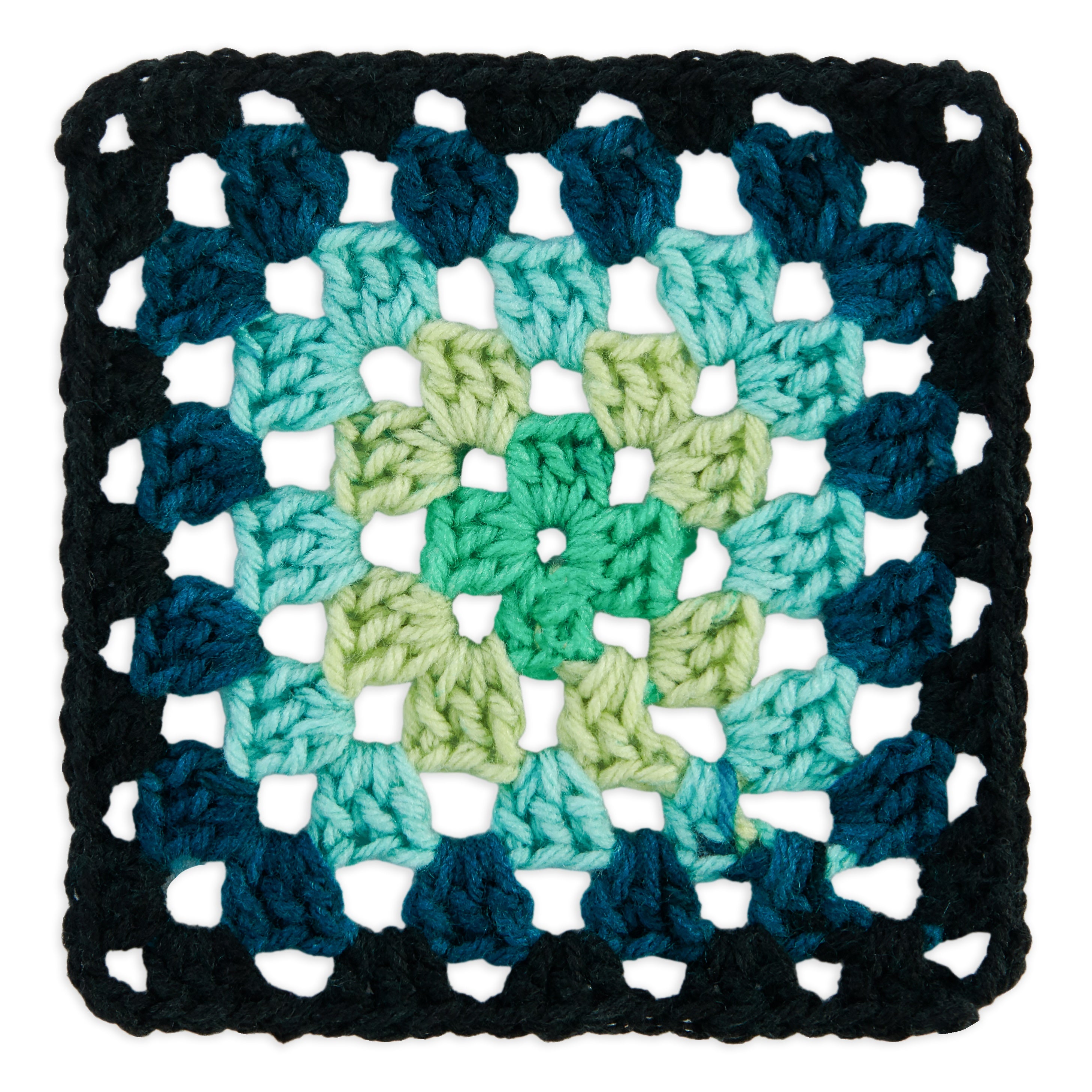 Red Heart All in One Granny Square-Black - Cyber Leaf