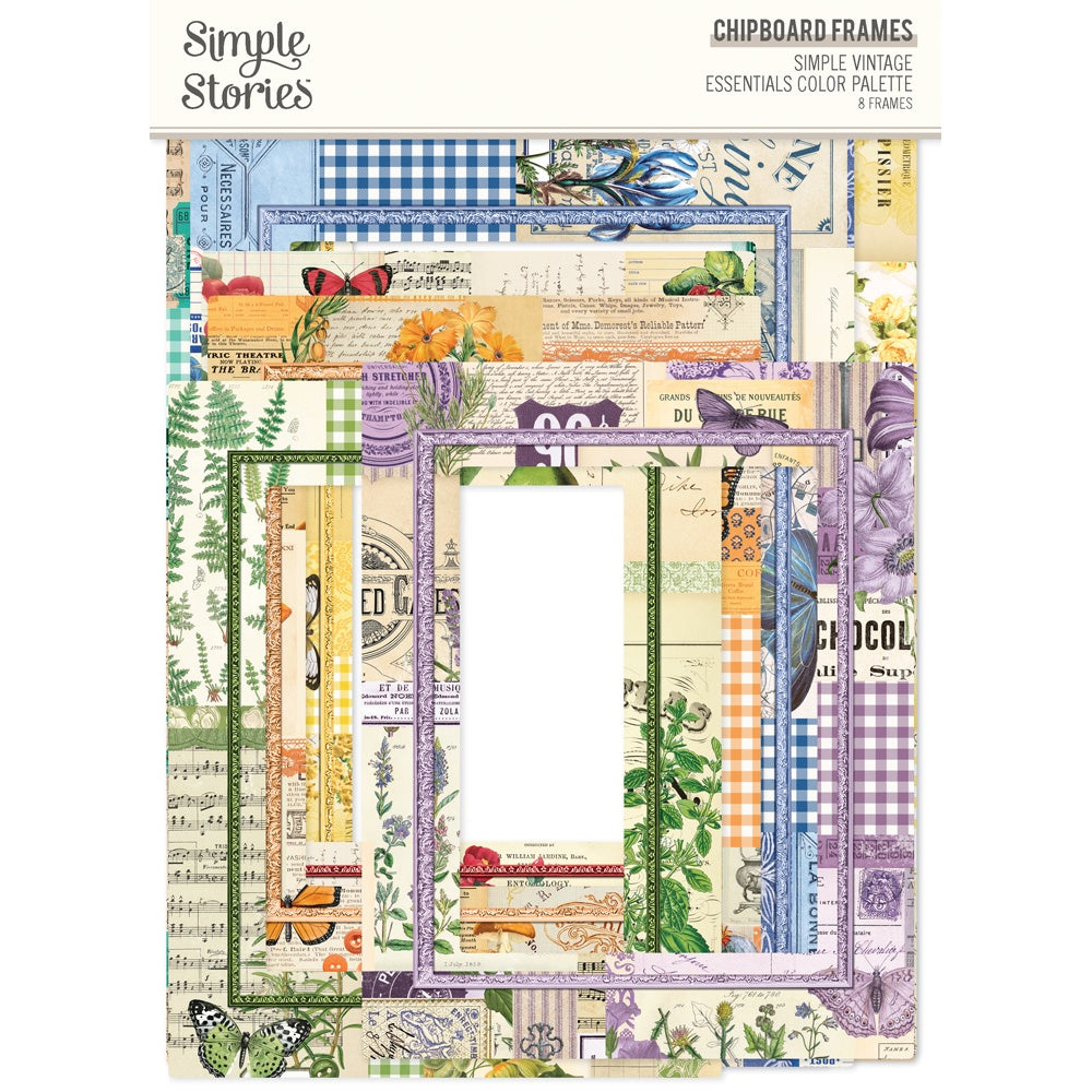 Simple Vintage Essentials Color Palette Chipboard Frames