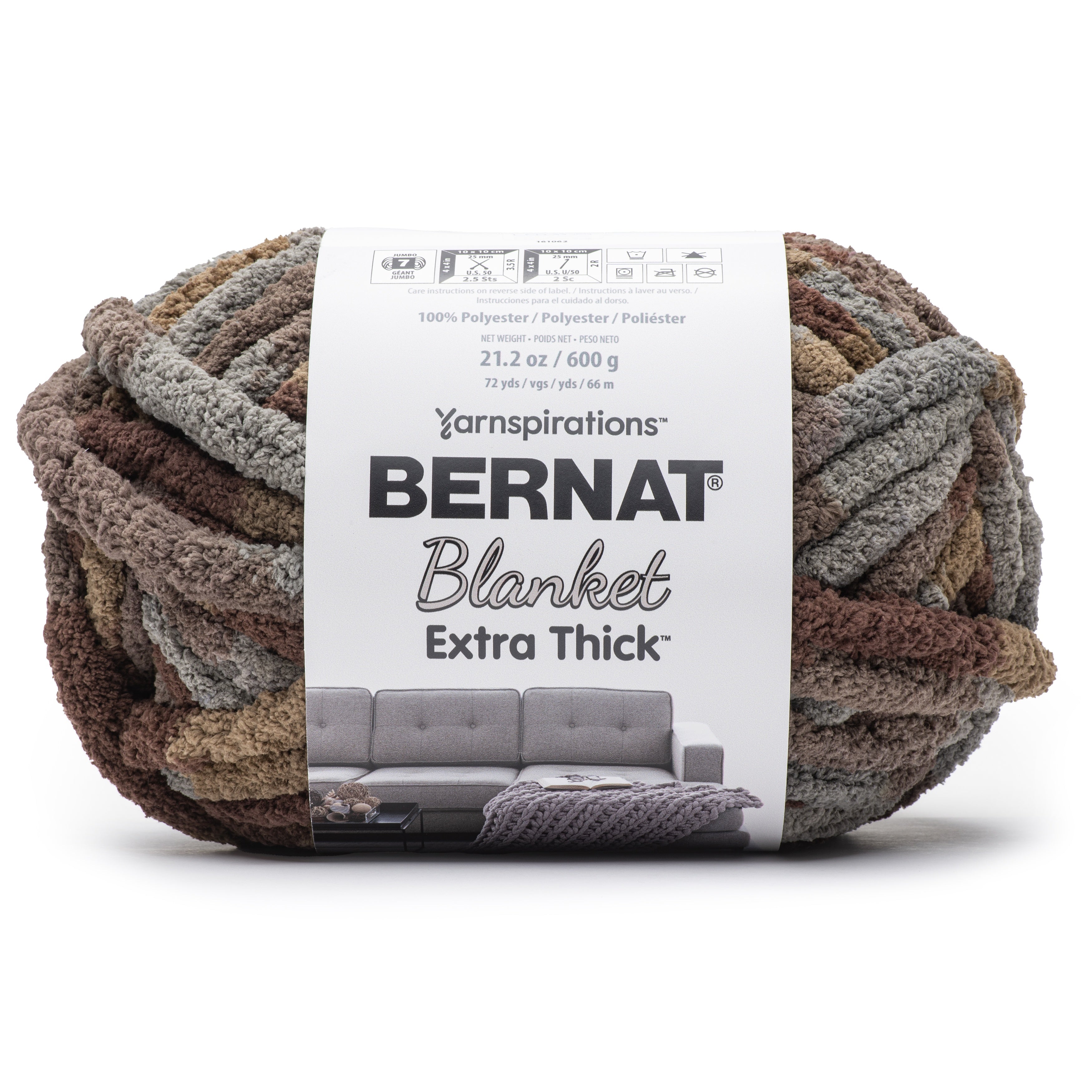 Bernat Blanket Extra Thick 600g-Leather