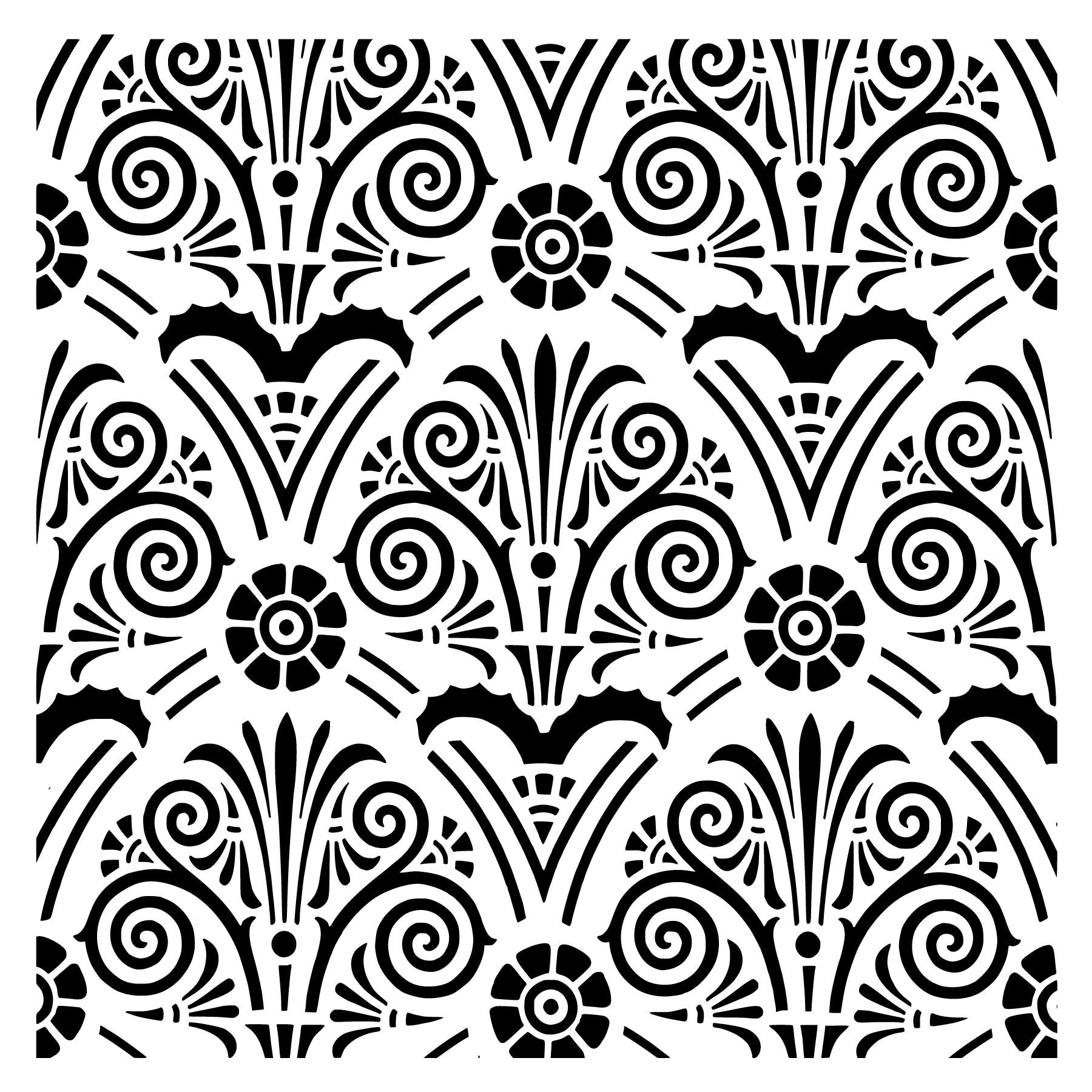 Creative Expressions Taylor Made Journals Stencil 6"X6"-Greek Motif