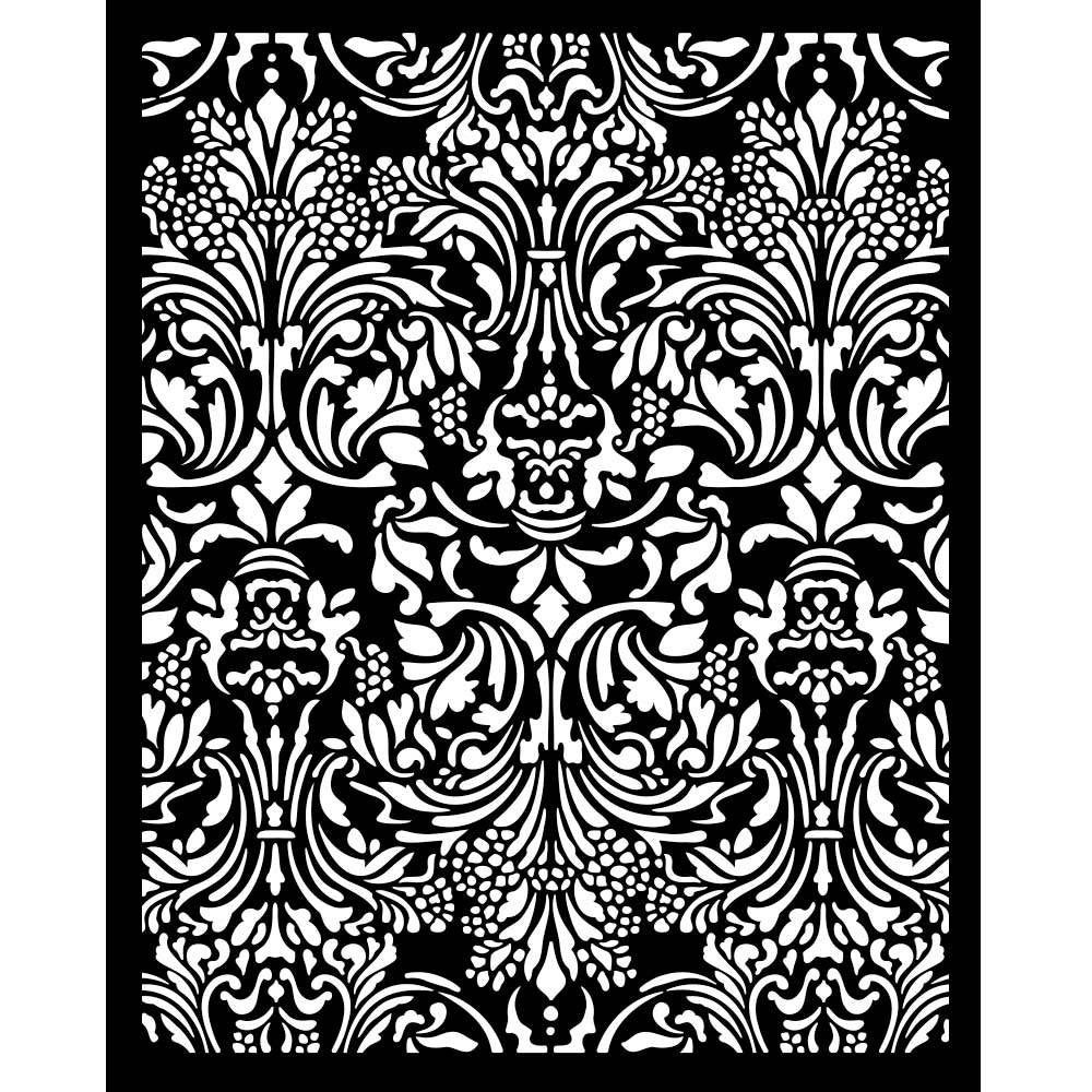 Stamperia Stencil 7.87"X9.84"-Sir Vagabond In Fantasy World Damasque
