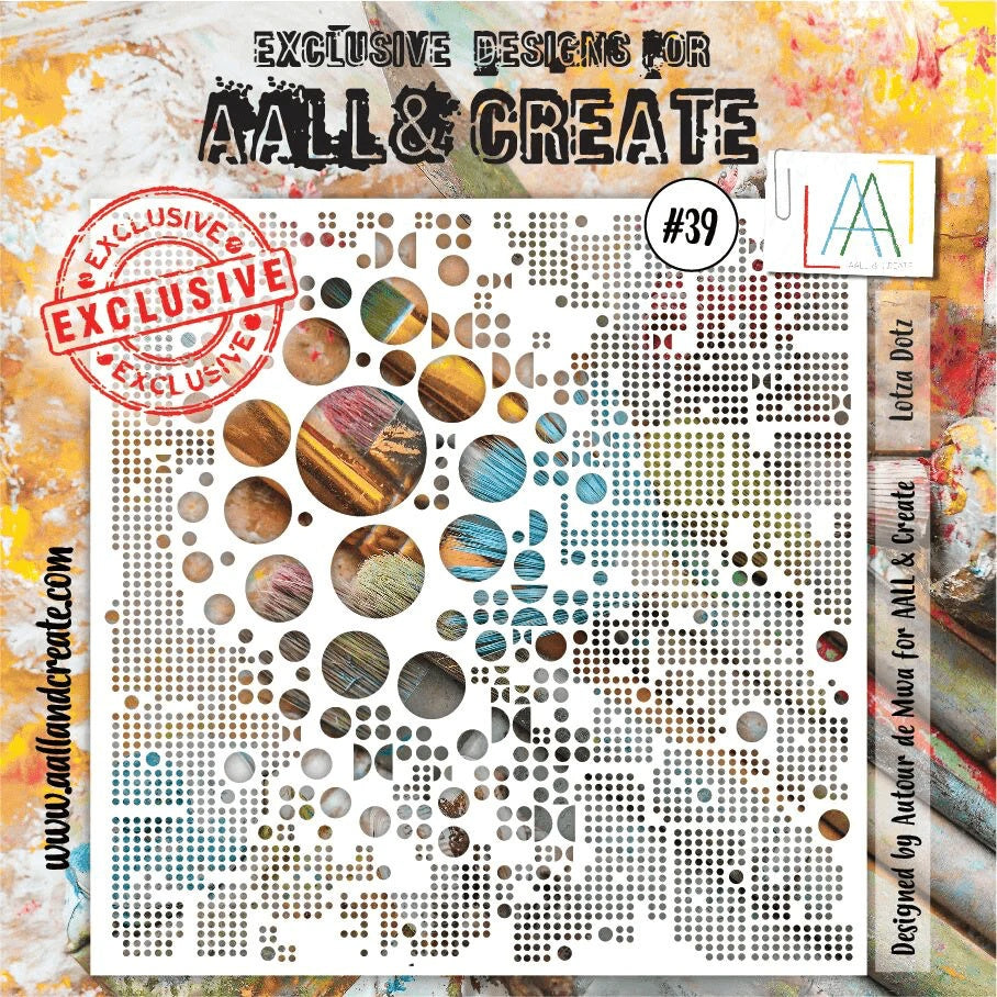 AALL And Create Stencil 6"X6"-Lotza Dotz