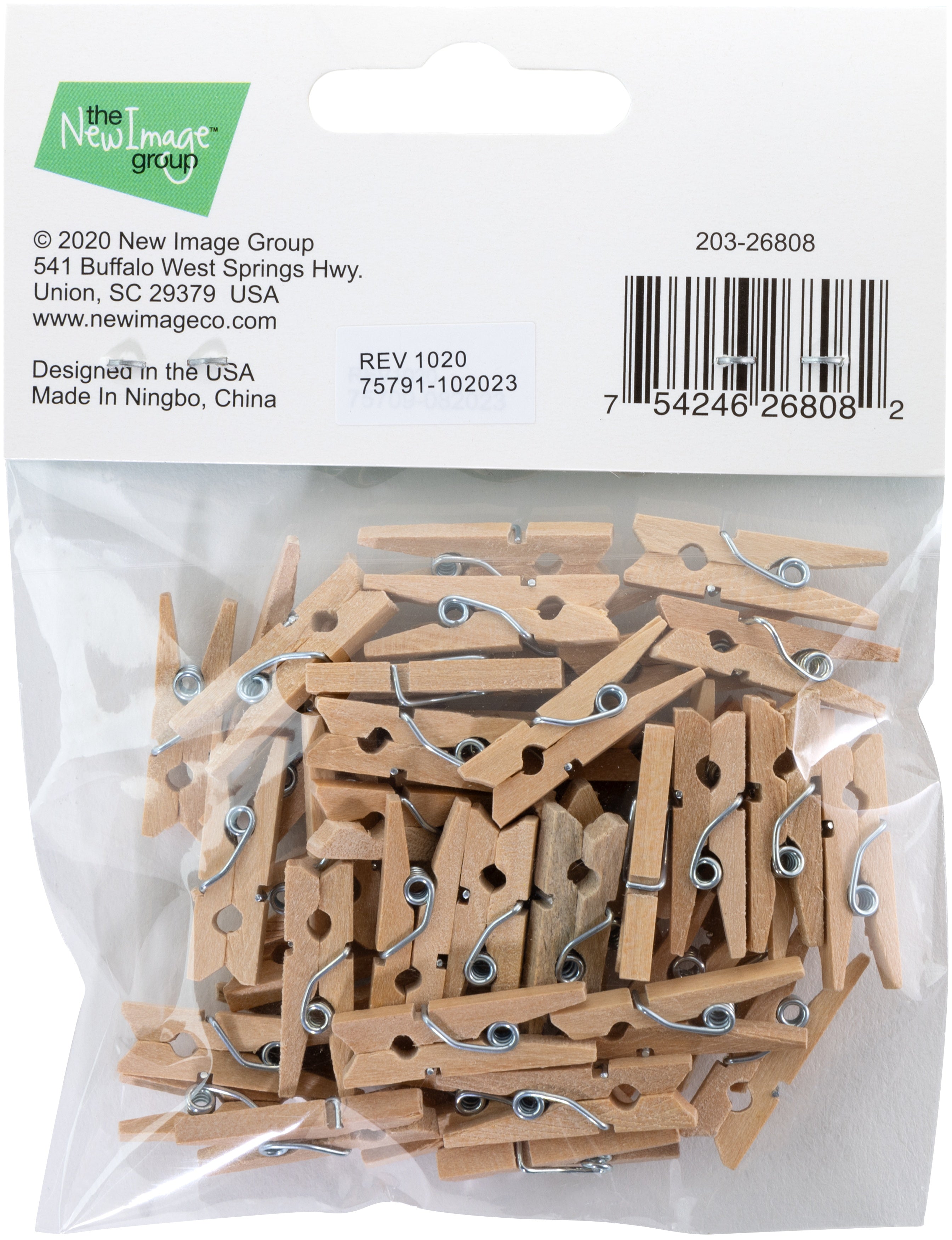 CousinDIY Tiny Spring Clothespins 50/Pkg-Natural 1"