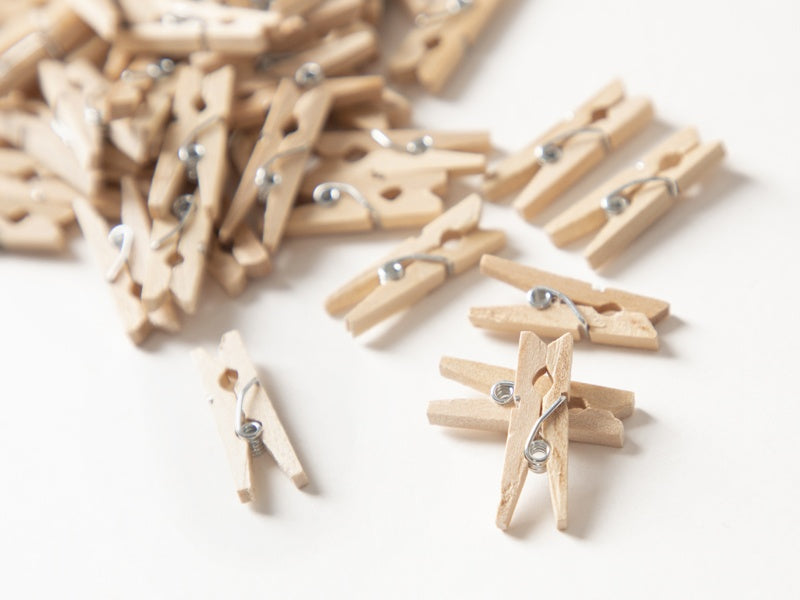 CousinDIY Tiny Spring Clothespins 50/Pkg-Natural 1"