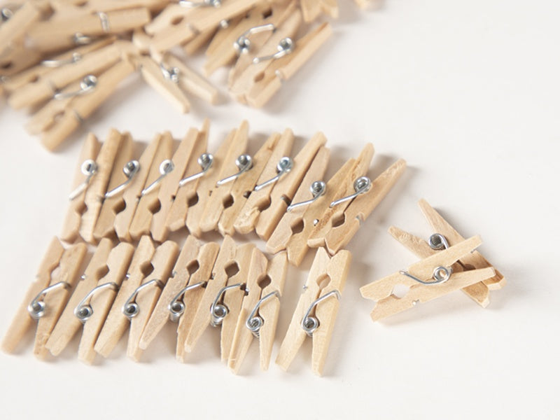 CousinDIY Tiny Spring Clothespins 50/Pkg-Natural 1"