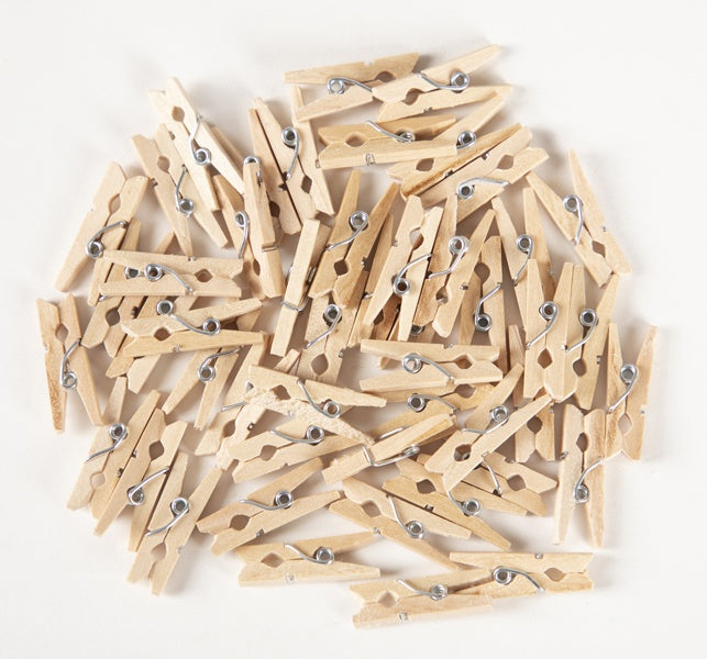 CousinDIY Tiny Spring Clothespins 50/Pkg-Natural 1"