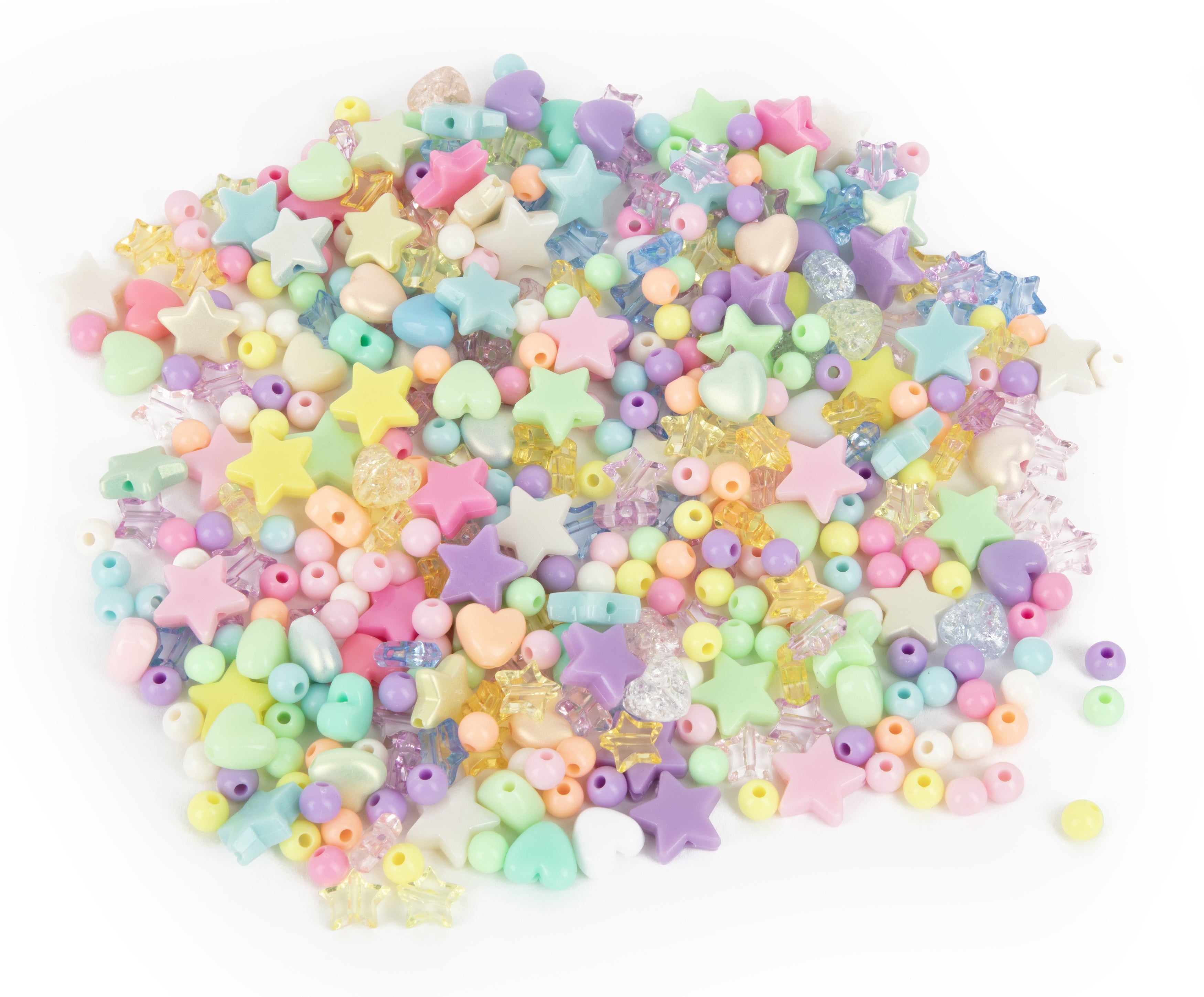 CousinDIY Bead Tub-Pastel Hearts & Star