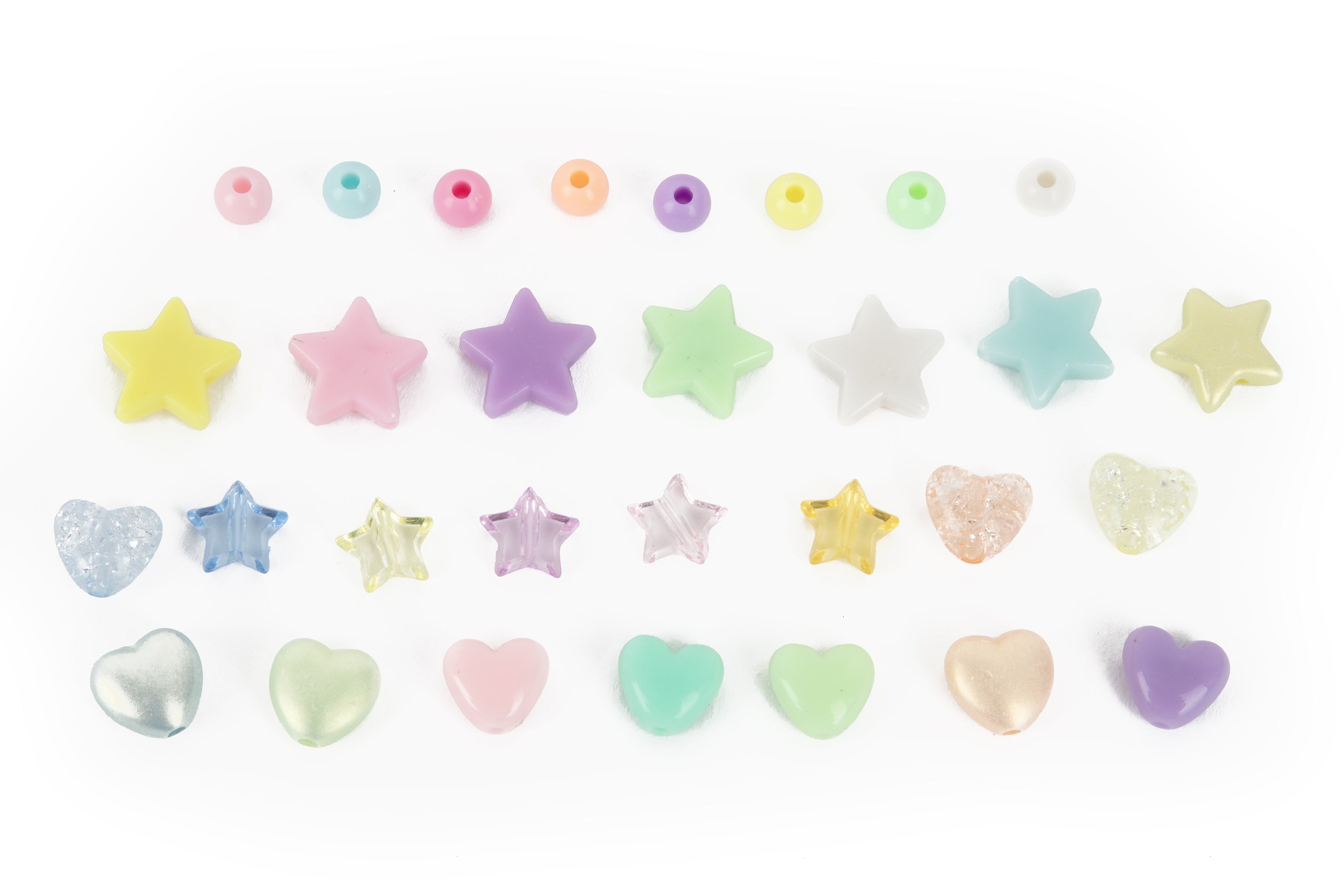 CousinDIY Bead Tub-Pastel Hearts & Star