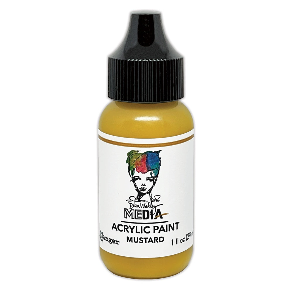 Dina Wakley Media Heavy Body Acrylic Paint 1oz-Mustard