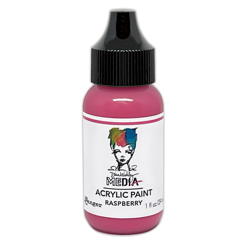 Dina Wakley Media Heavy Body Acrylic Paint 1oz-Raspberry