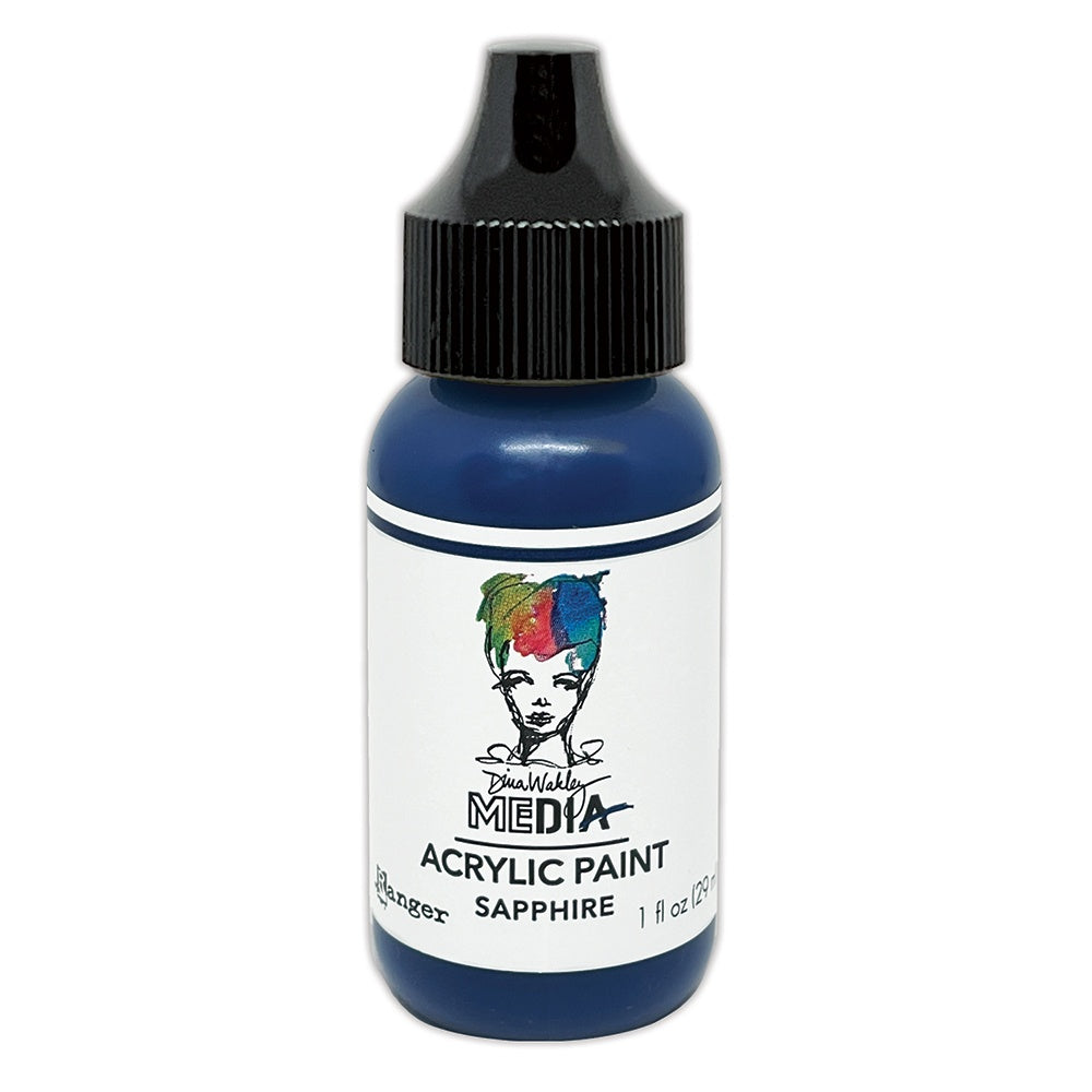 Dina Wakley Media Heavy Body Acrylic Paint 1oz-Sapphire
