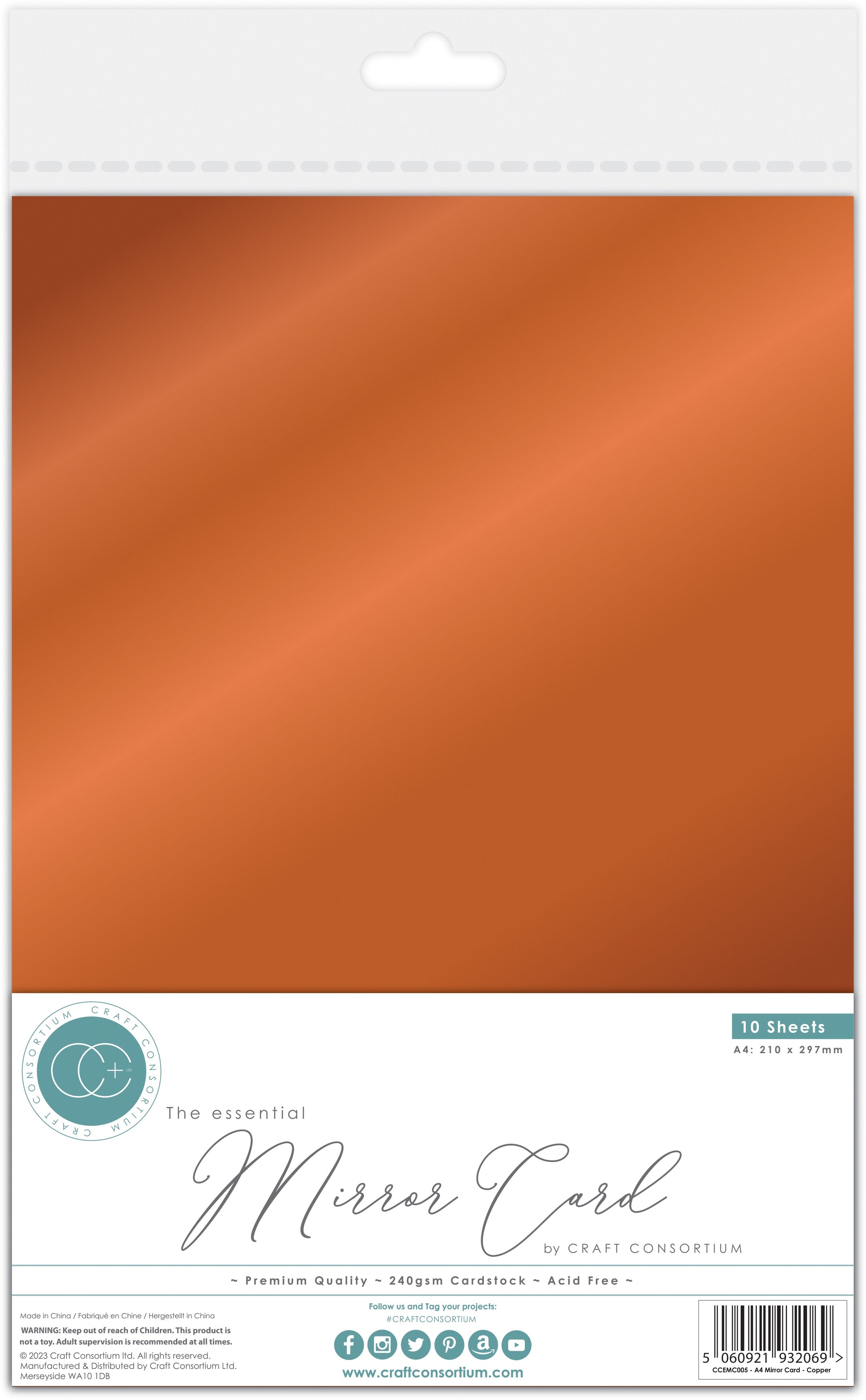 Craft Consortium The Essential Mirror Card A4-Copper