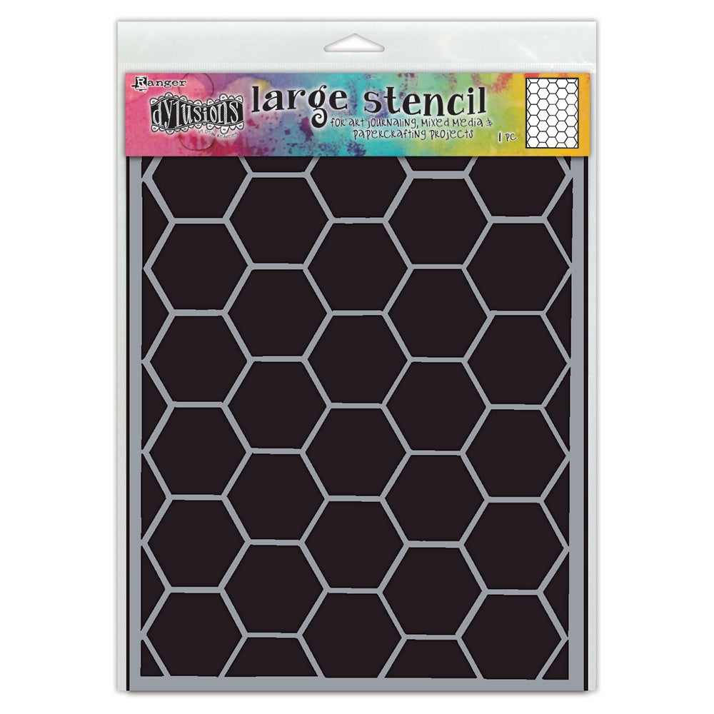 Dyan Reaveley's Dylusions Stencils 9"X12"-Hexicomb