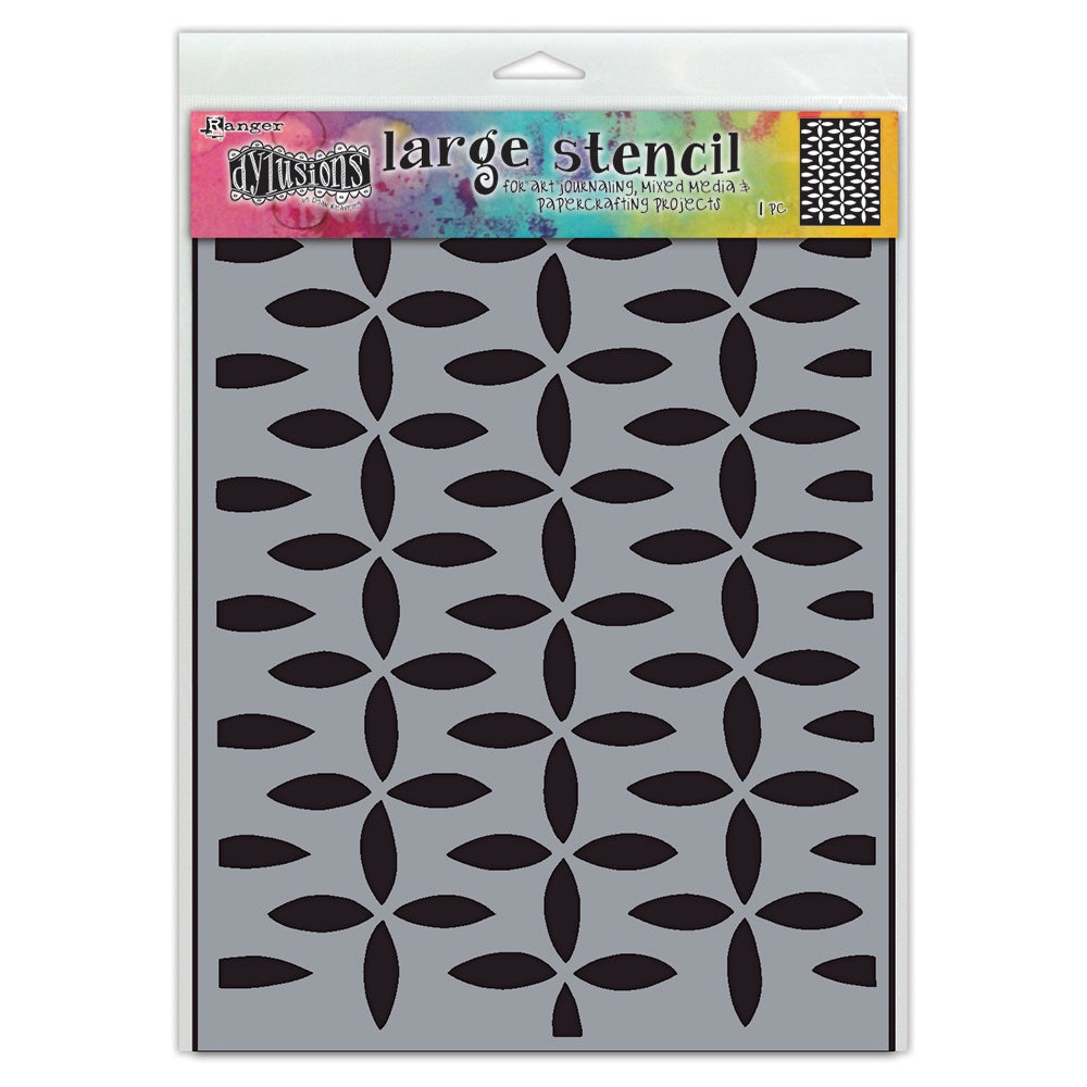 Dyan Reaveley's Dylusions Stencils 9"X12"-Retro Grid