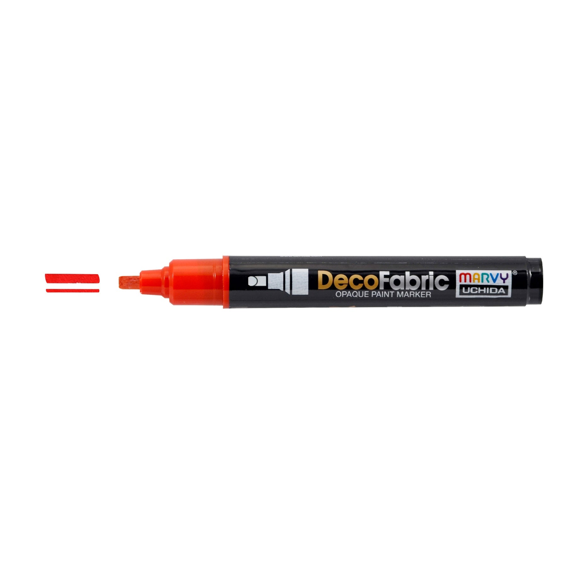 Uchida DecoFabric Opaque Paint Marker Chisel Tip-Red