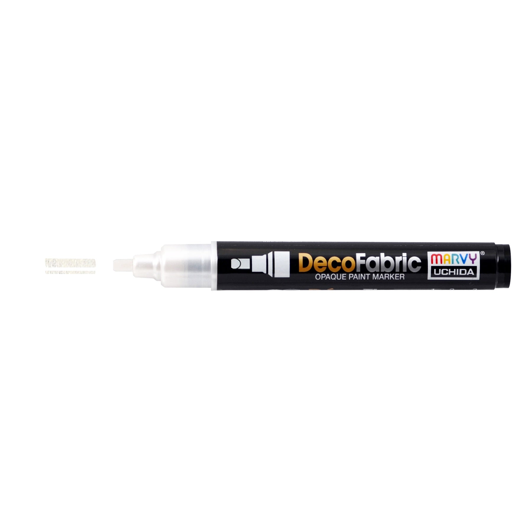 Uchida DecoFabric Opaque Paint Marker Chisel Tip-Pearl White
