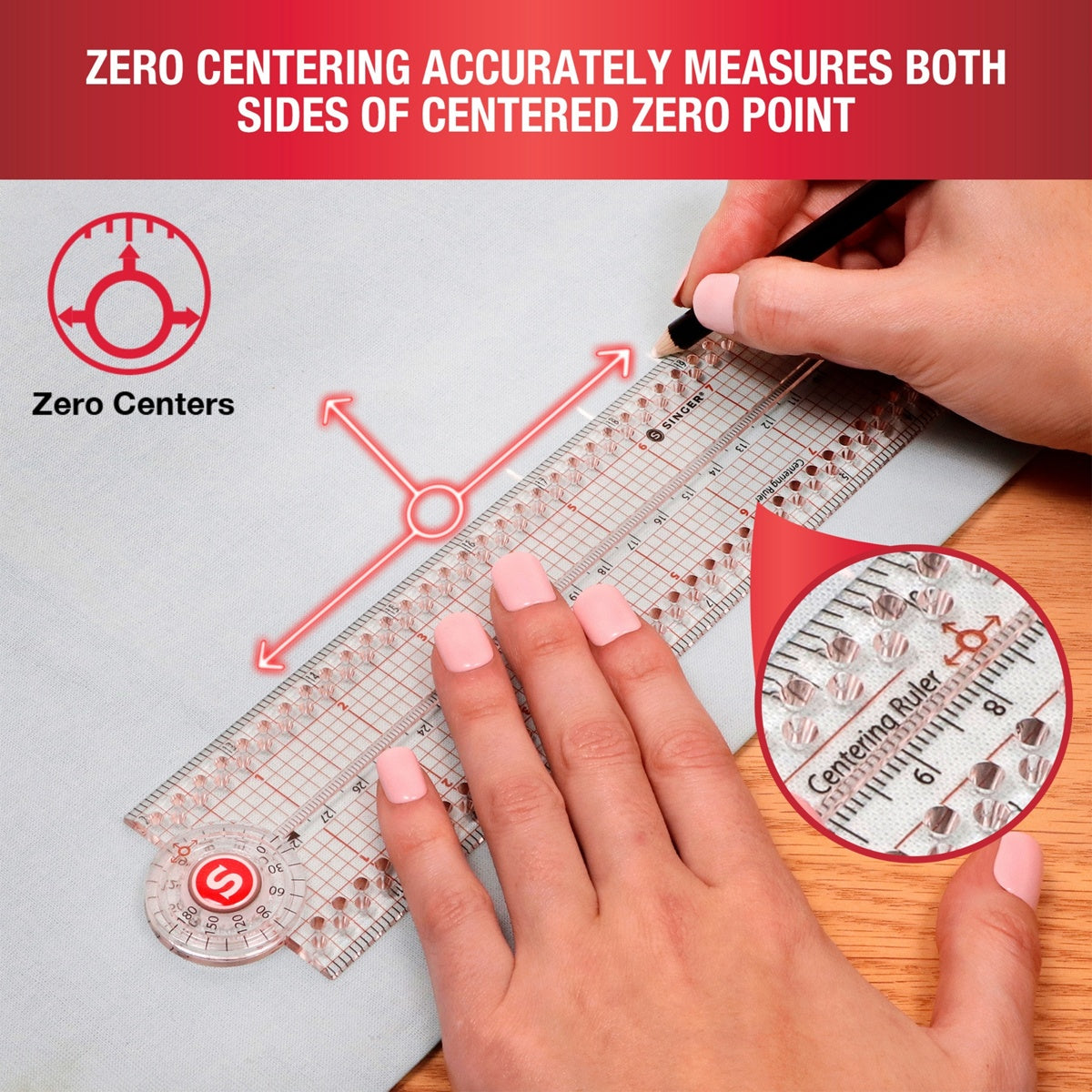 SINGER Precision Measuring Folding Ruler-24"
