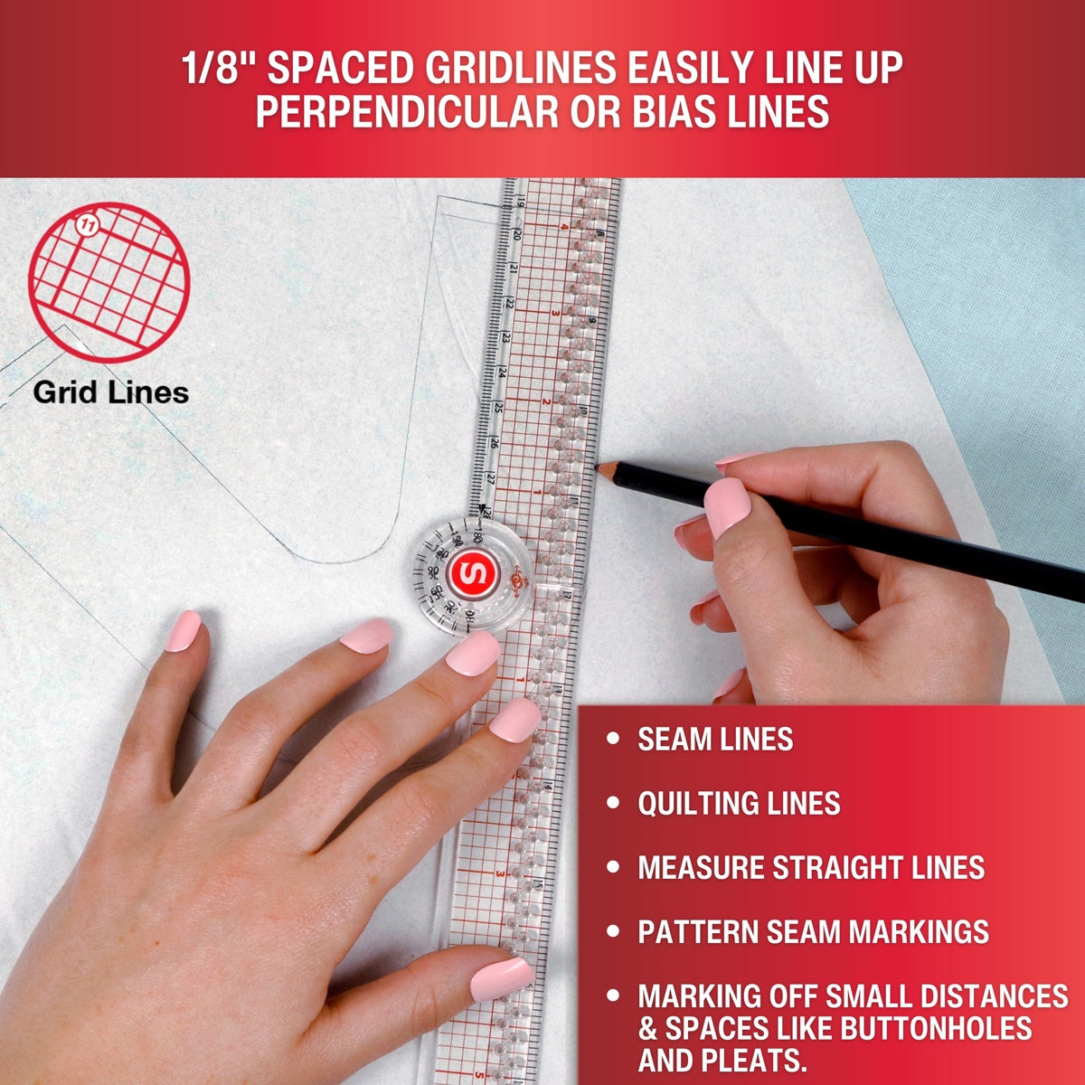 SINGER Precision Measuring Folding Ruler-24"