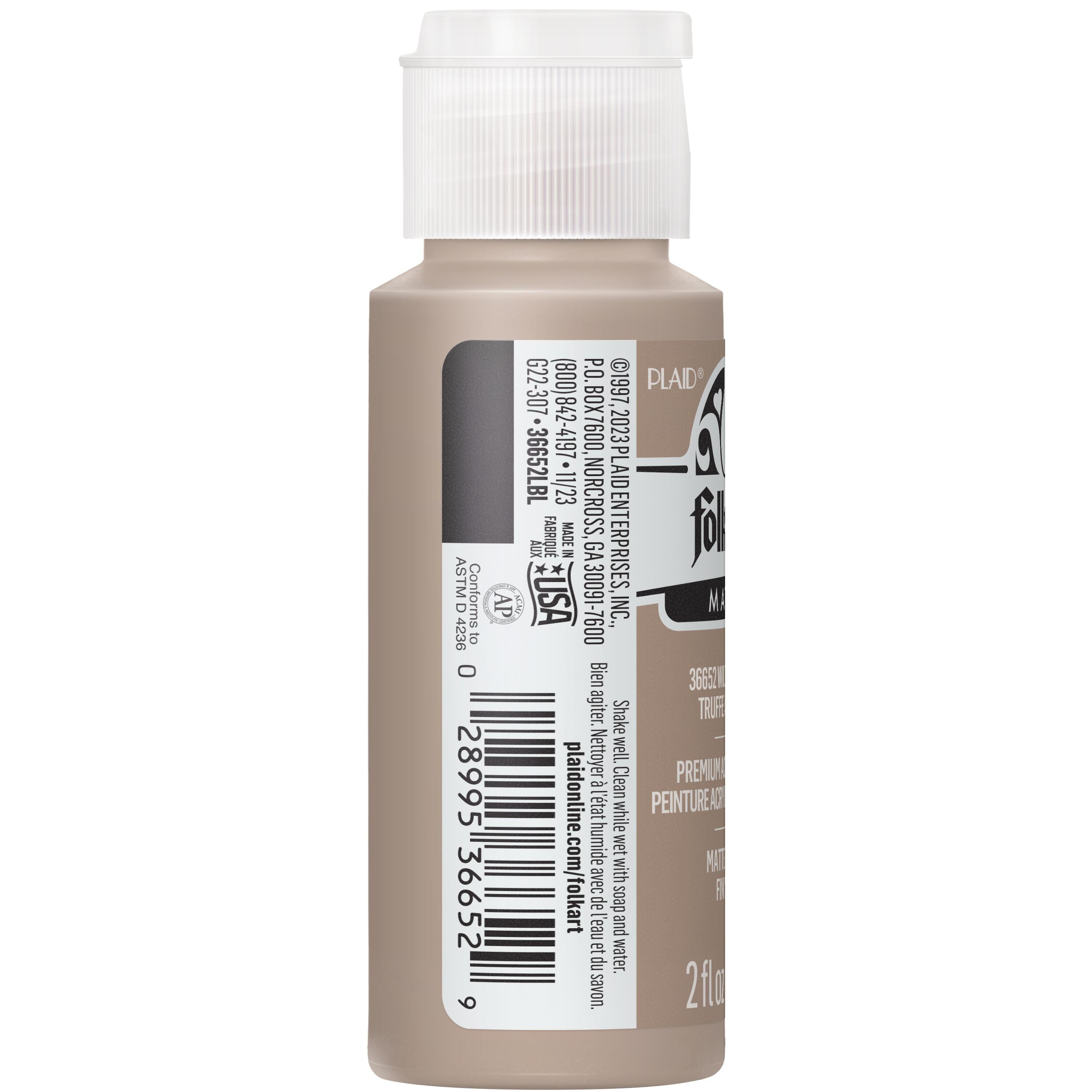 Folkart Matte Acrylic Paint 2oz-Wild Truffle
