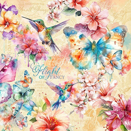 Flight Of Fancy Double-Sided Cardstock 12"X12"-Flight Of Fancy