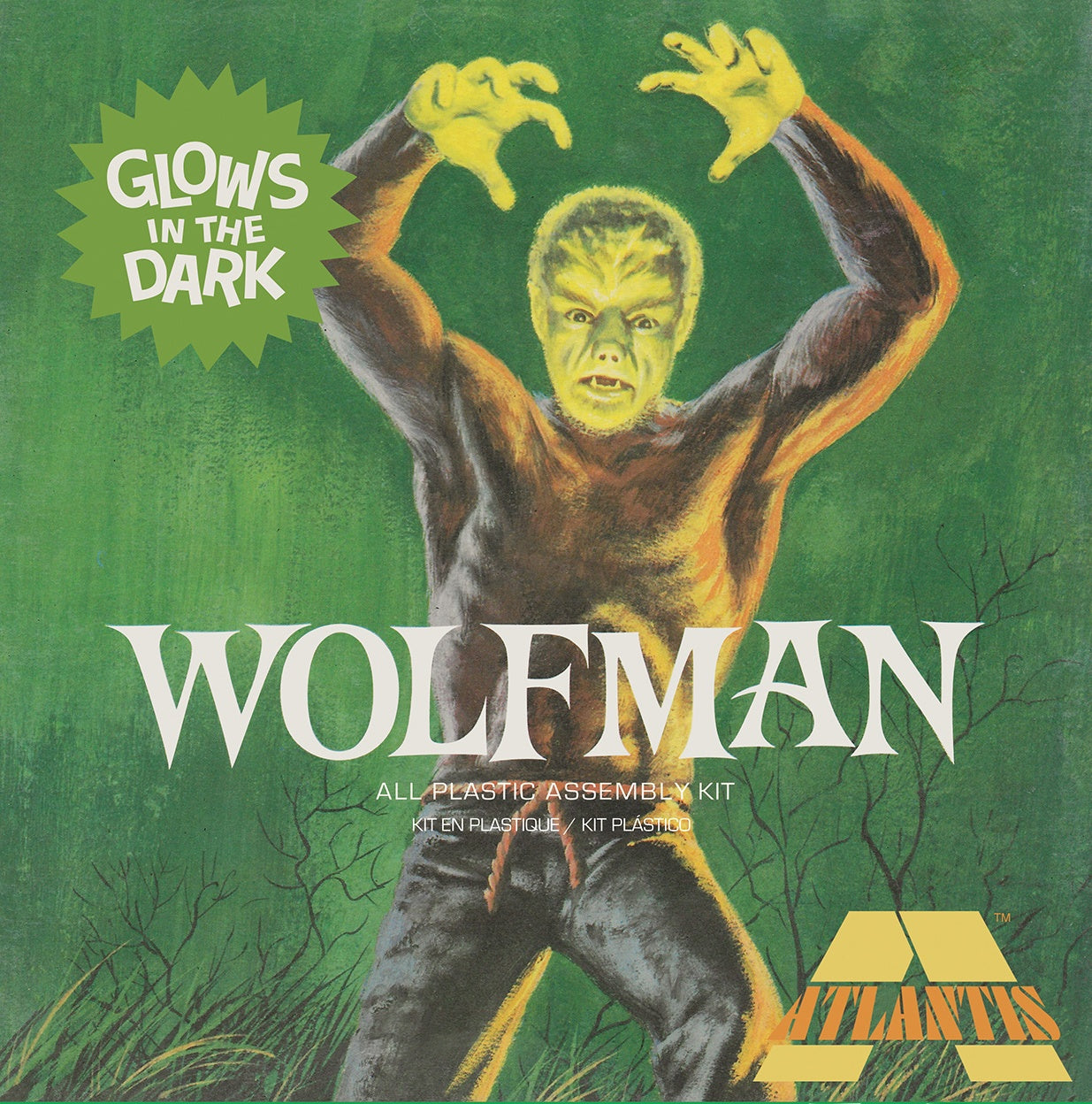 Atlantis Plastic Model Kit-Lon Chaney Jr. Wolfman Glow Limited Ed.