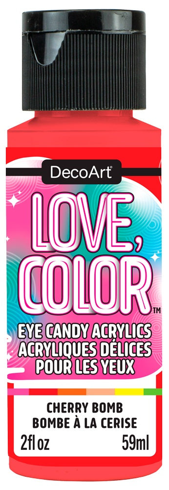 DecoArt Love Color Eye Candy Acrylic Paint 2oz-Cherry Bomb