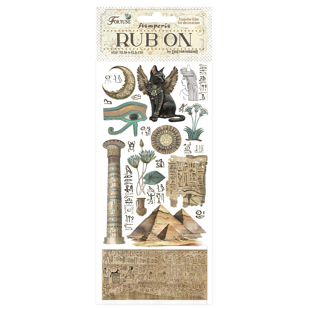 Stamperia Rub-On 4"X8.5"-Fortune Egypt