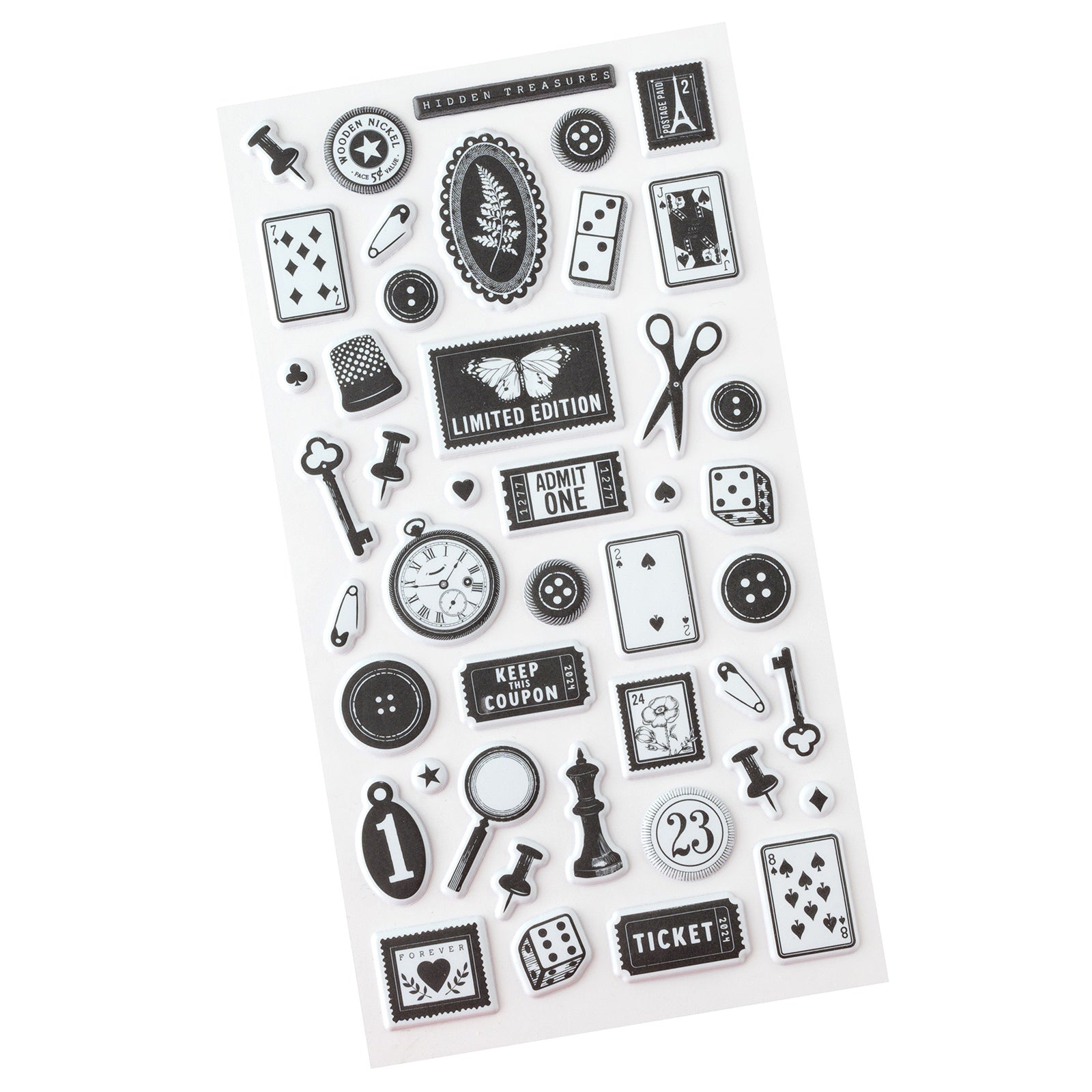 Bo Bunny Charmed Chronicles Puffy Stickers-Icons