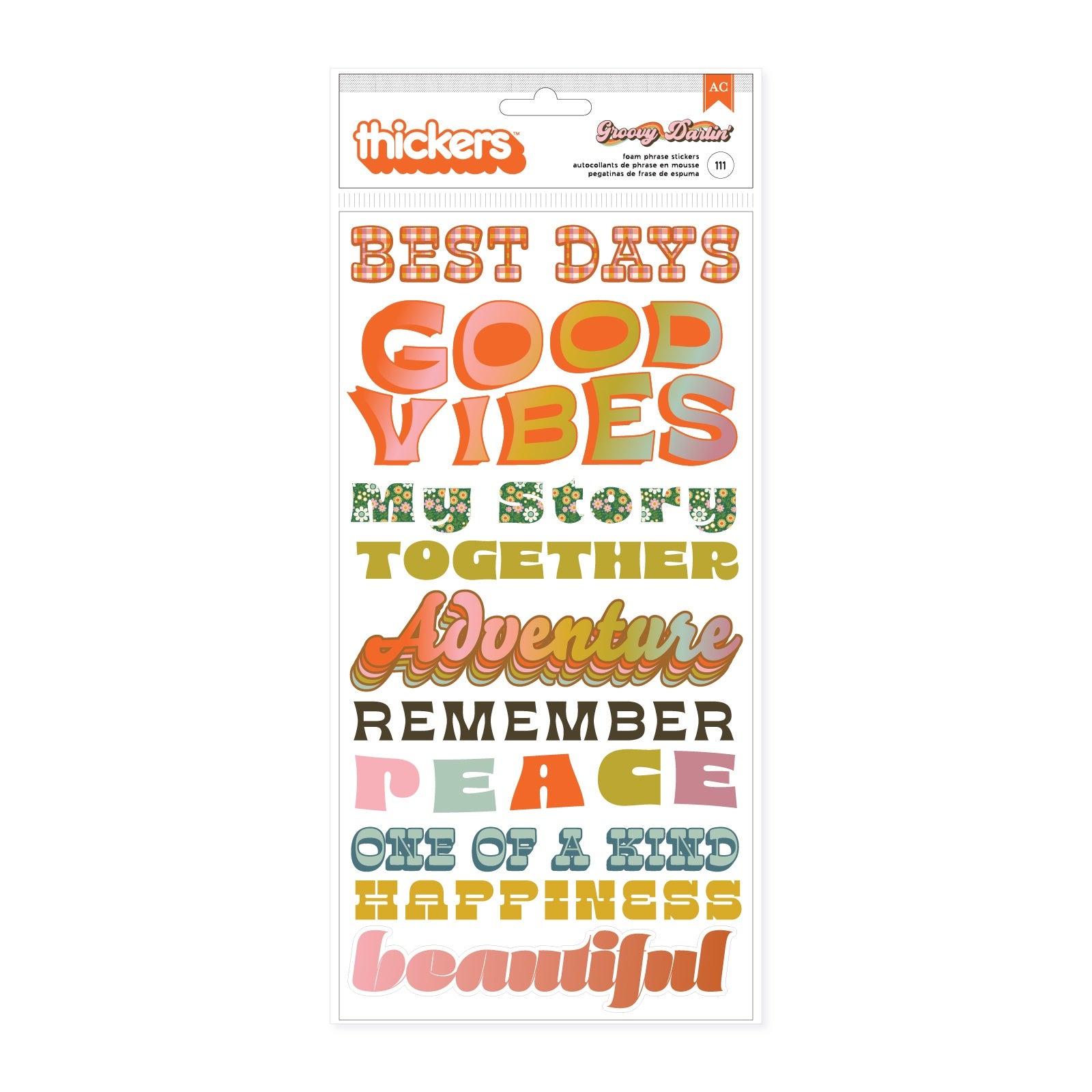 Jen Hadfield Groovy Darlin' Thickers-Phrases