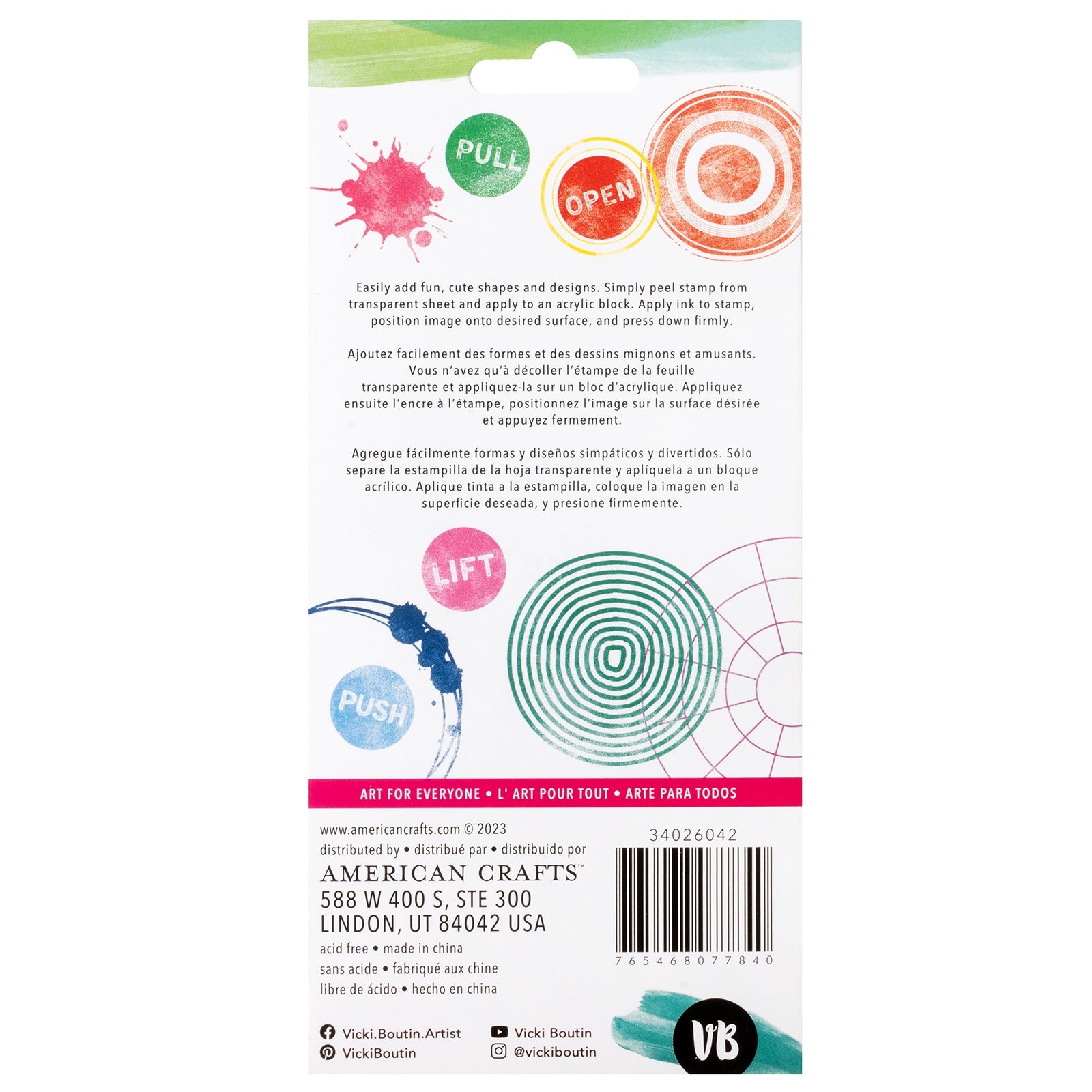 Vicki Boutin Bold And Bright Acrylic Stamp Set-Full Circle