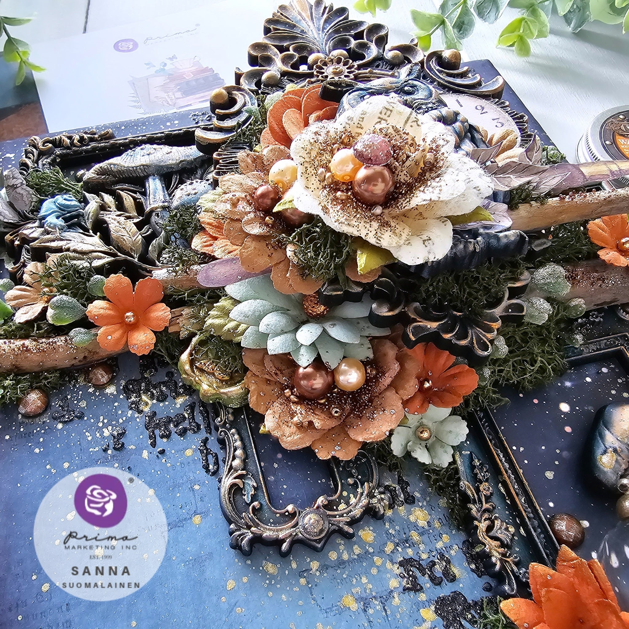 Prima Marketing Paper Flowers 9/Pkg-Unearthed, Nature Academia