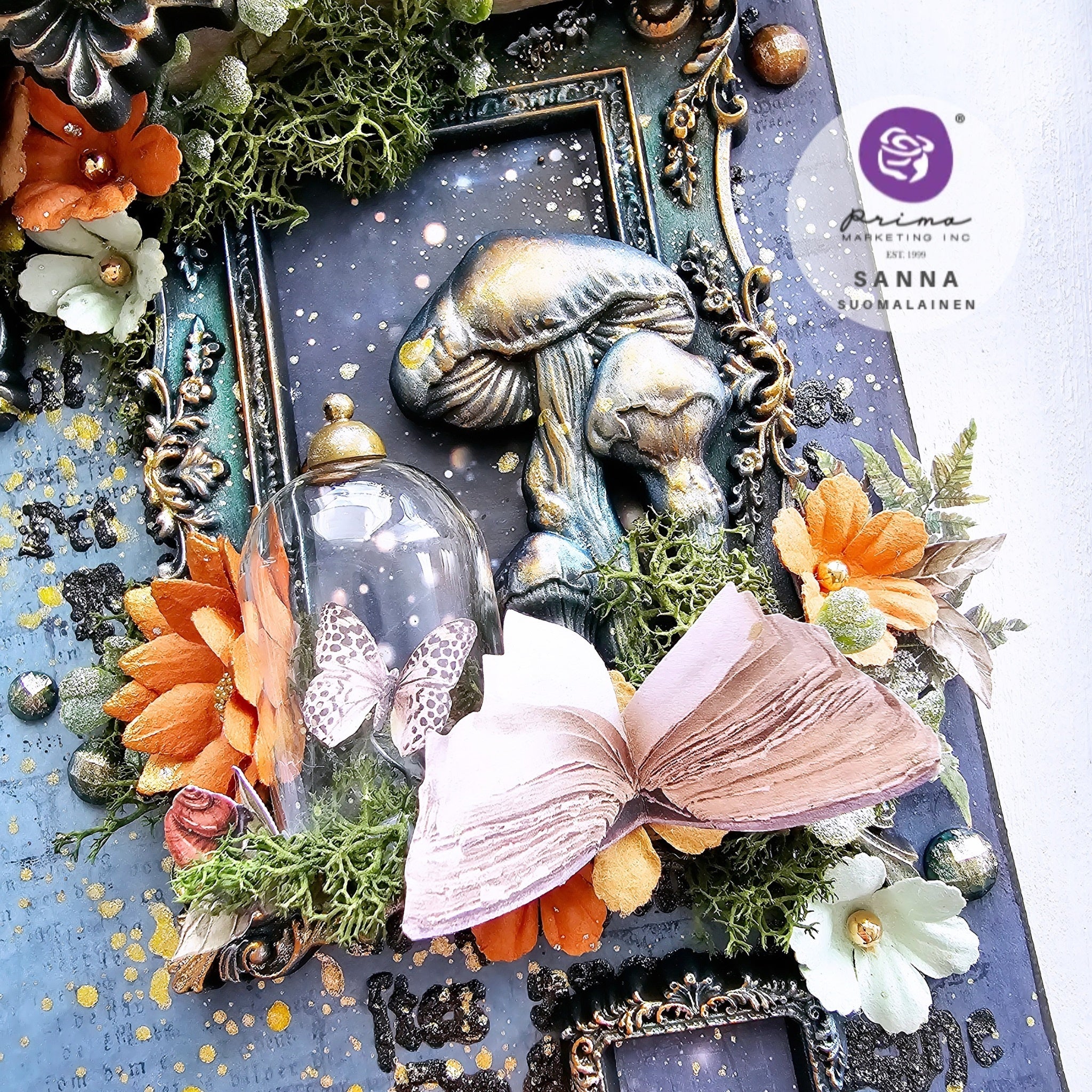 Prima Marketing Paper Flowers 9/Pkg-Unearthed, Nature Academia