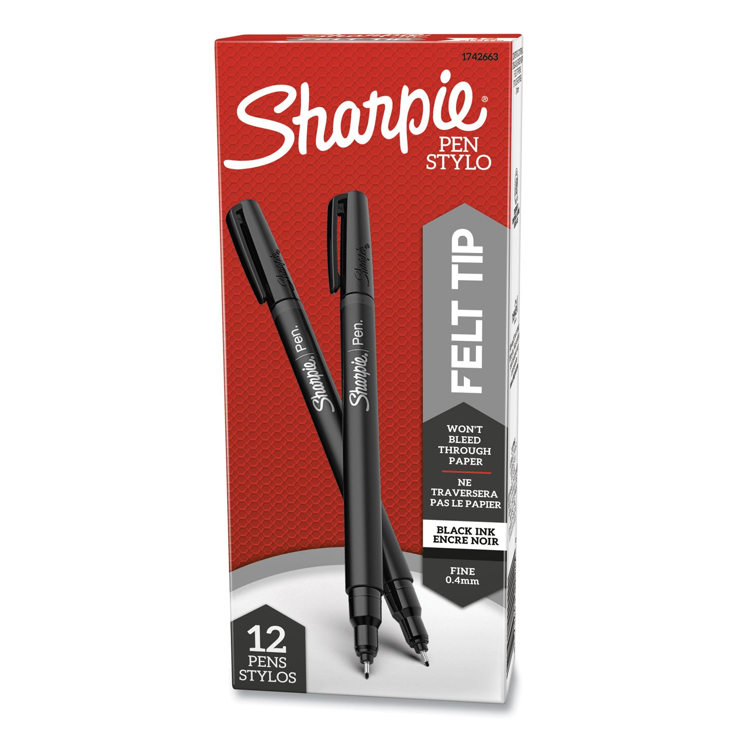 Sharpie Fine Point Writing Pen Open Stock Black