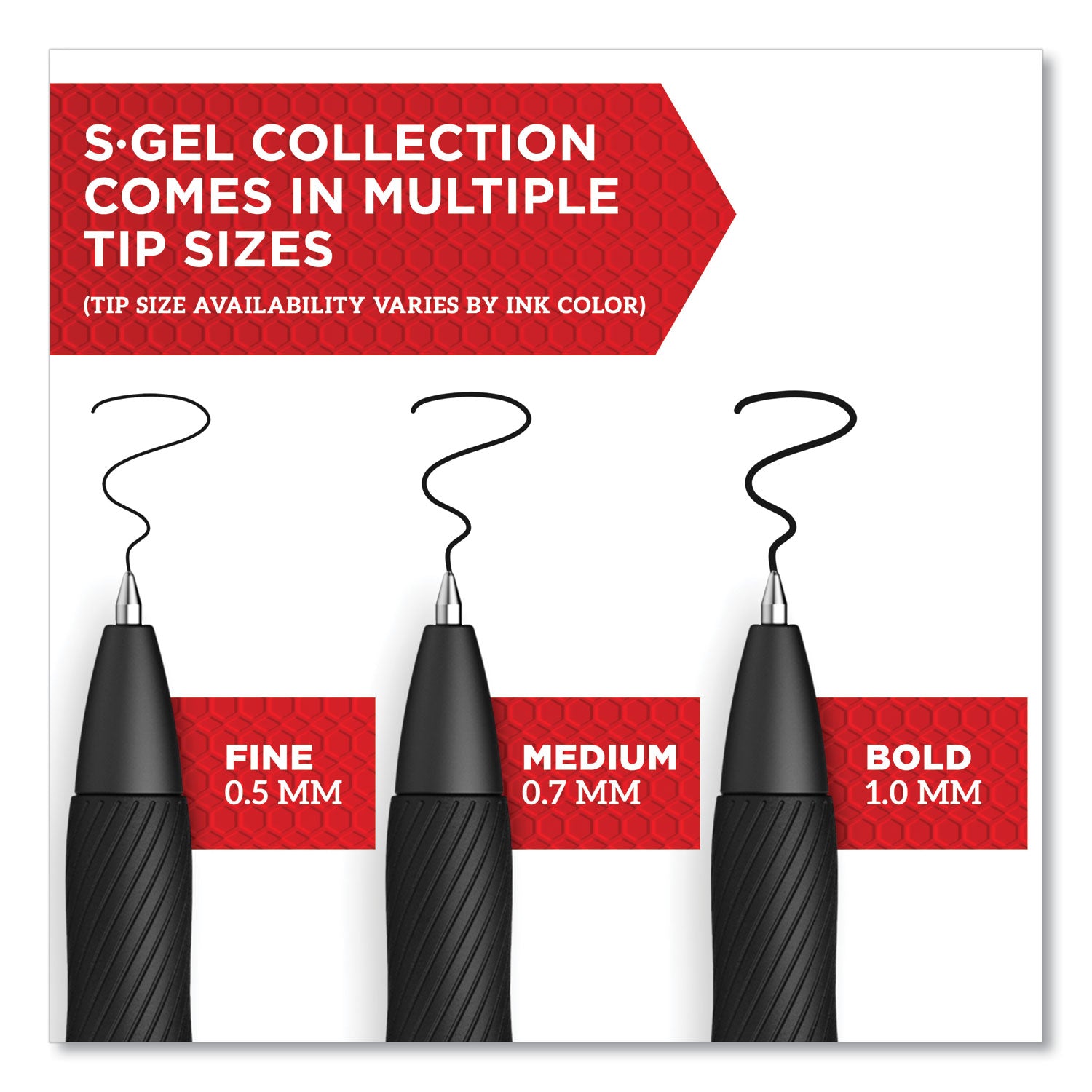 Sharpie® S Gel Pen, Bold 1 mm, Black Ink, Black Barrel, Dozen