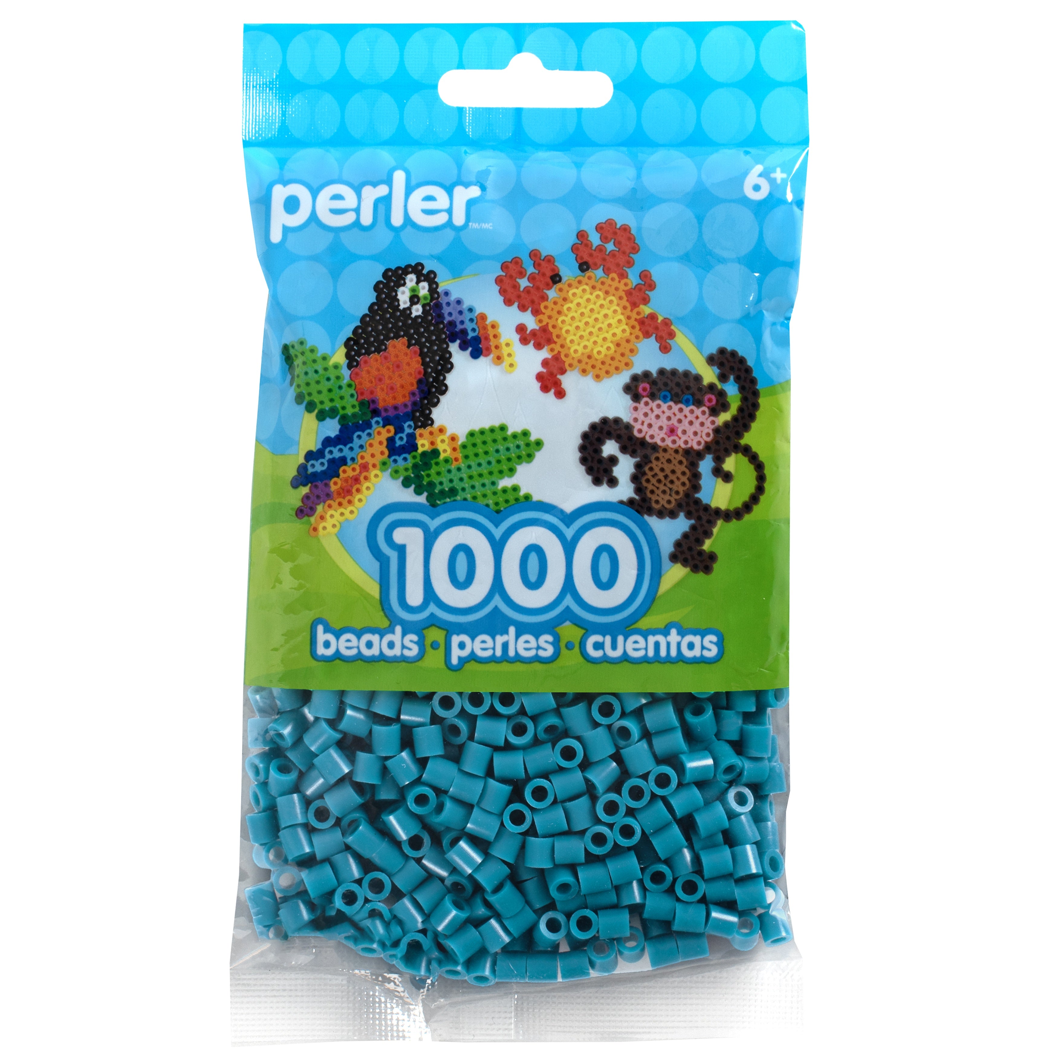 Perler Beads 1,000/Pkg-Peacock